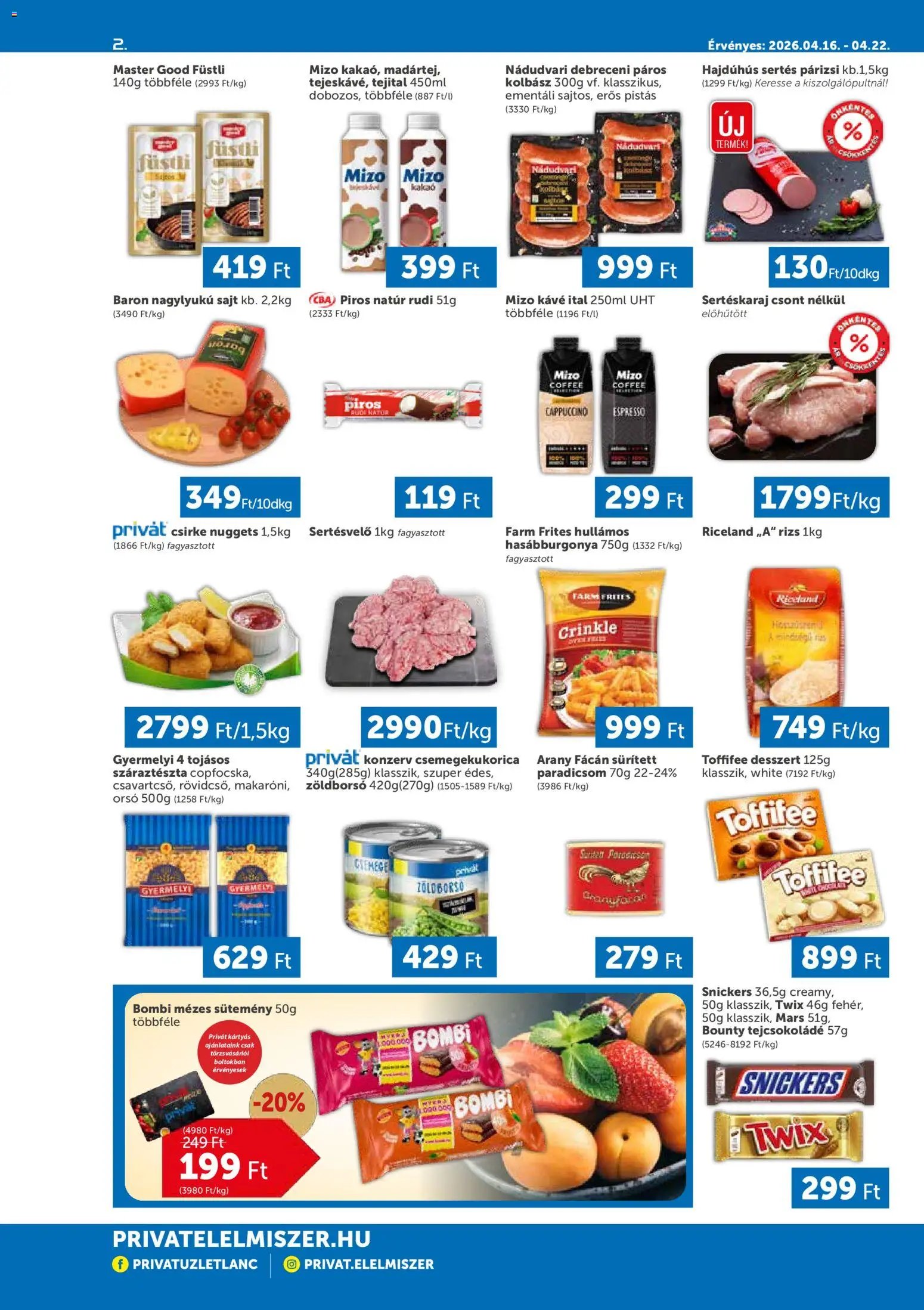 PRIVÁT újság 2026.04.16. PRIVÁT akciós újság (2026-04-16 - 2026-04-22)