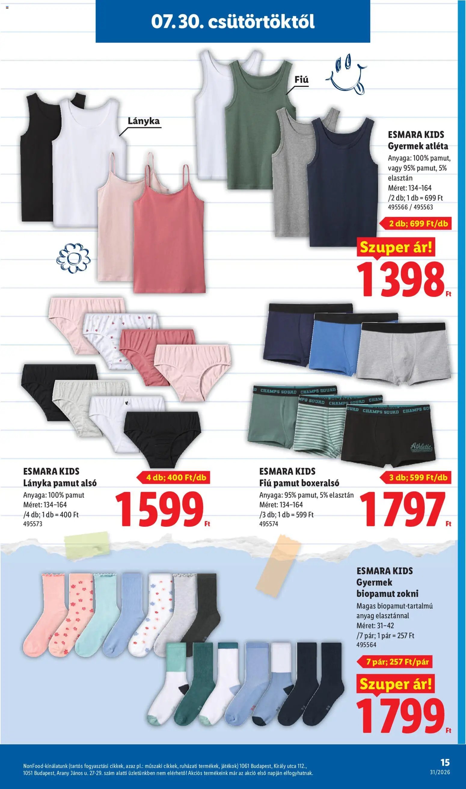 Lidl újság 2026.07.30. Lidl Iskolakezdési