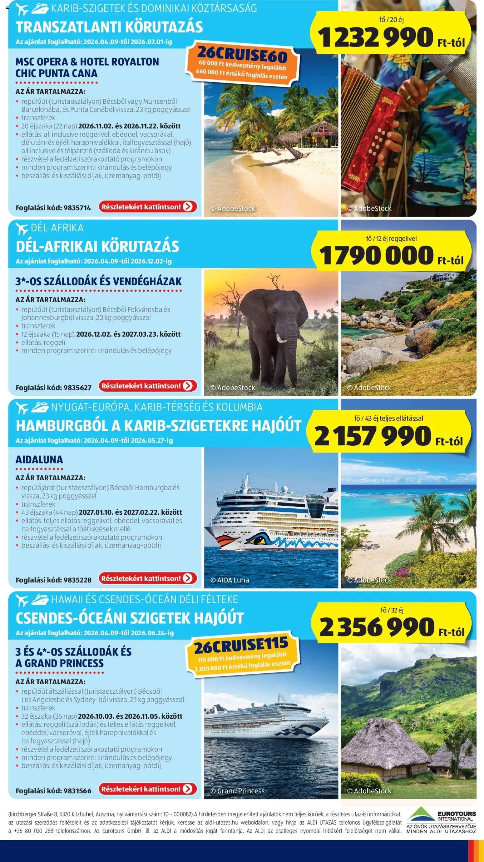 Aldi újság 2026.04.09. Aldi Utazás katalógus (2026-04-09 - 2026-04-15)