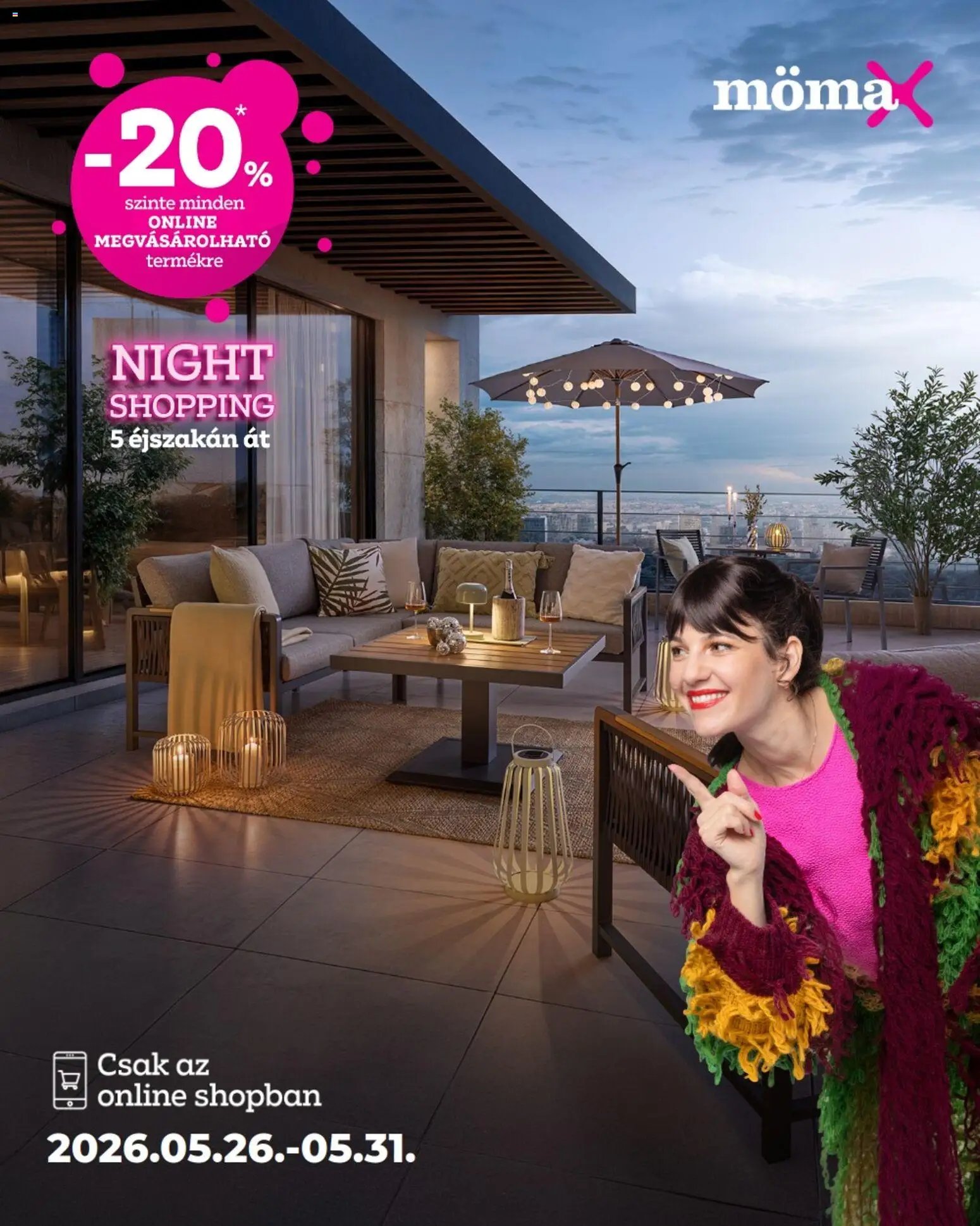 Mömax újság 2026.05.26. Mömax Night Shopping (2026-05-26 - 2026-05-31)