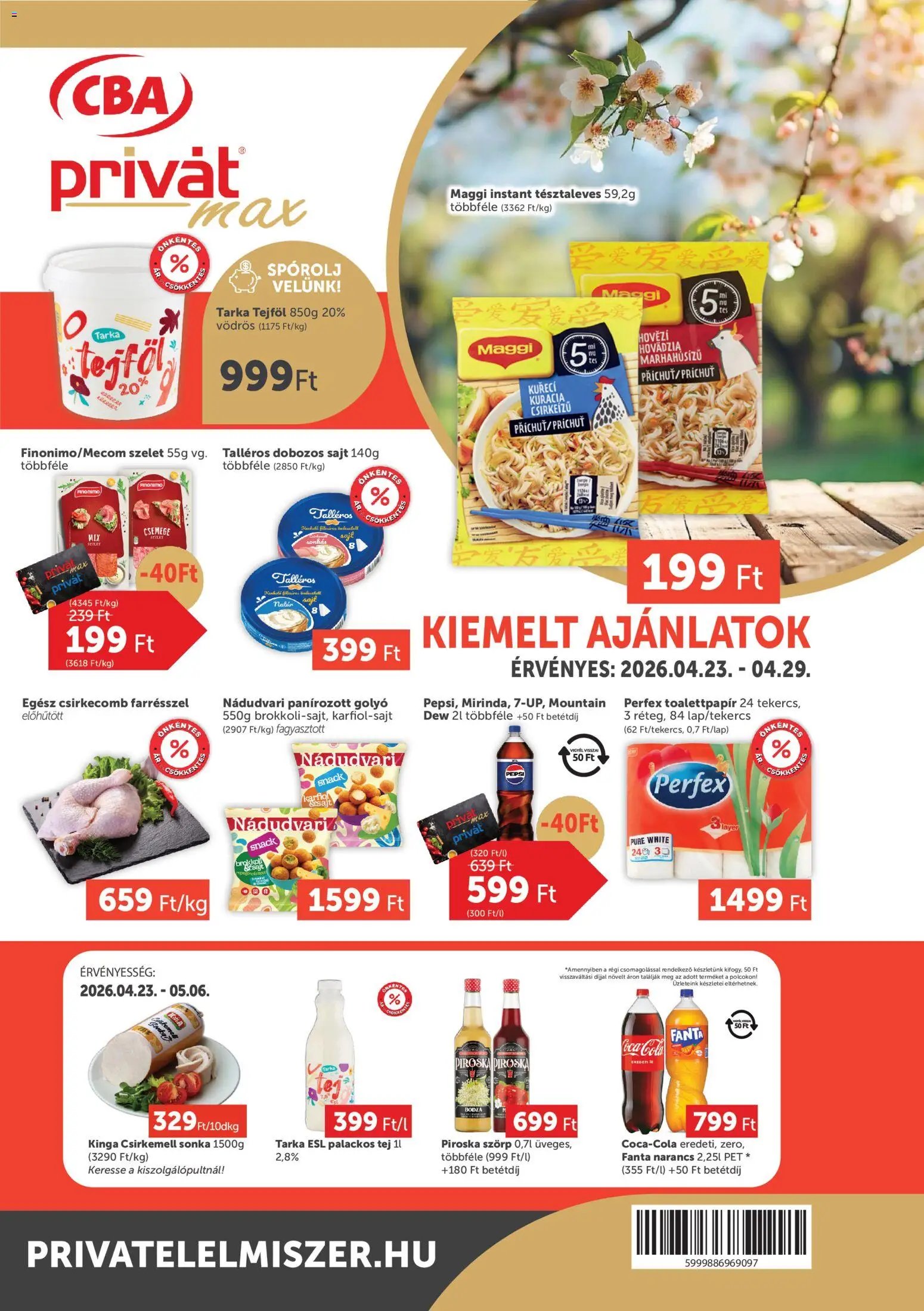 PRIVÁT újság 2026.04.23. PRIVÁT Aktuális szórólap MAX (2026-04-23 - 2026-04-29)