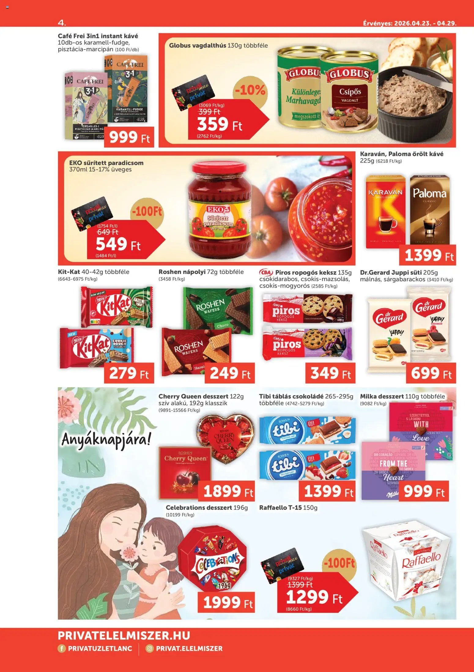 PRIVÁT újság 2026.04.23. PRIVÁT Aktuális szórólap MAX (2026-04-23 - 2026-04-29)