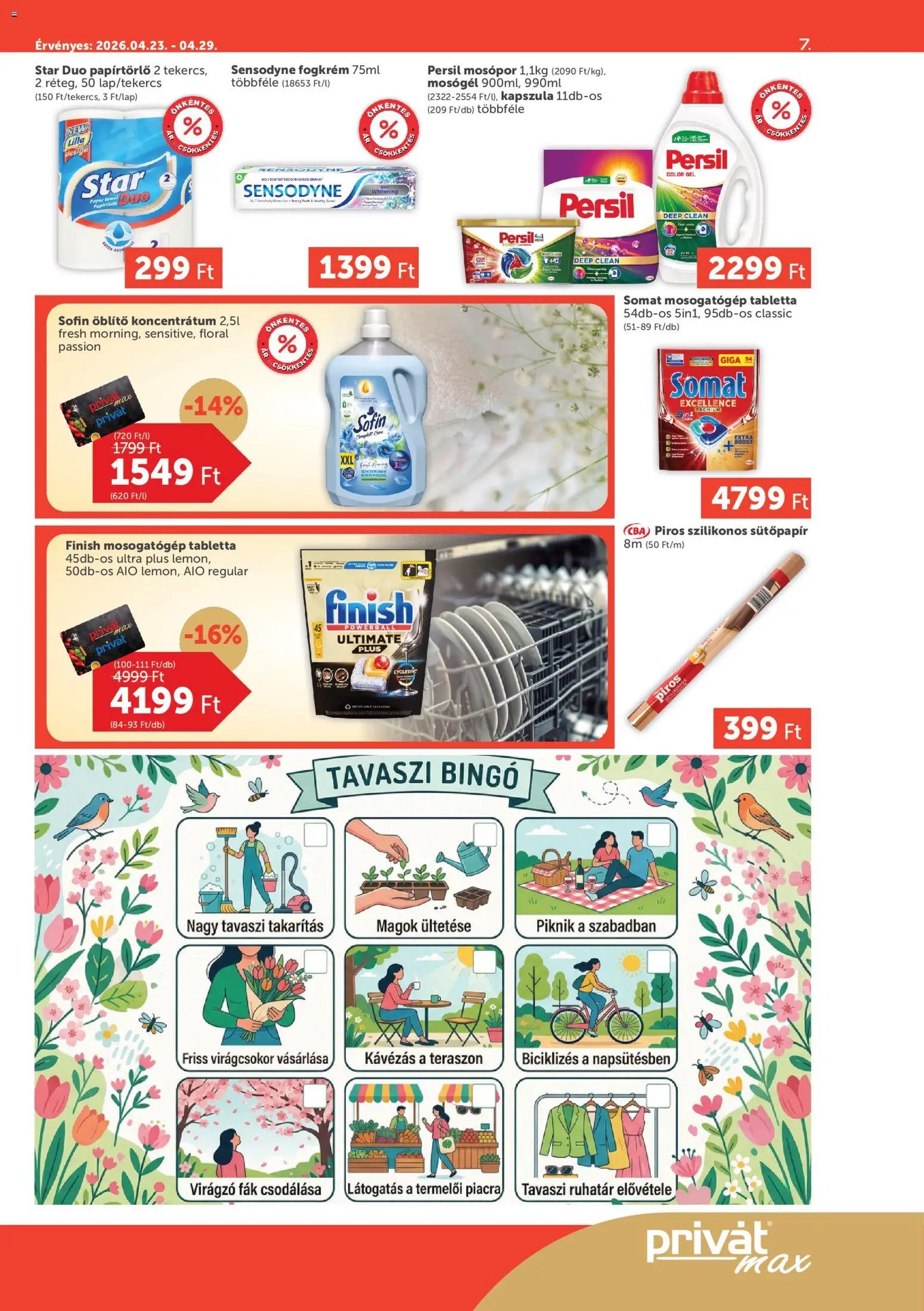 PRIVÁT újság 2026.04.23. PRIVÁT Aktuális szórólap MAX (2026-04-23 - 2026-04-29)