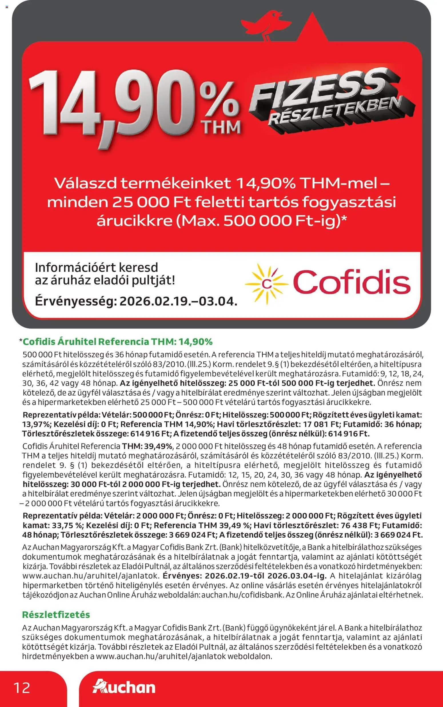 Auchan újság 2026.02.19. Elektronikai ajánlataink (2026-02-19 - 2026-03-04)