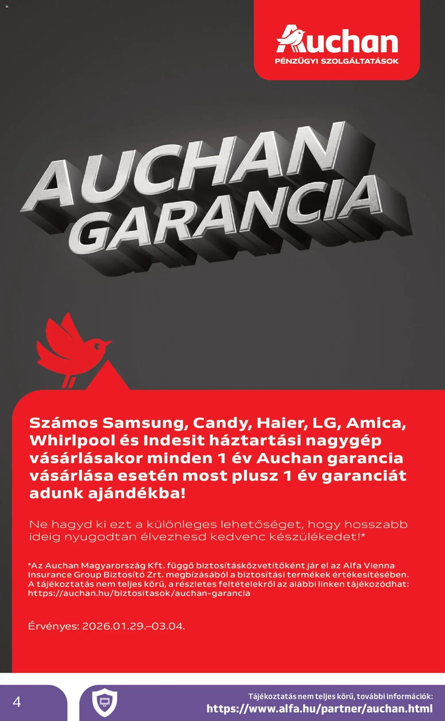 Auchan újság 2026.02.19. Elektronikai ajánlataink (2026-02-19 - 2026-03-04)