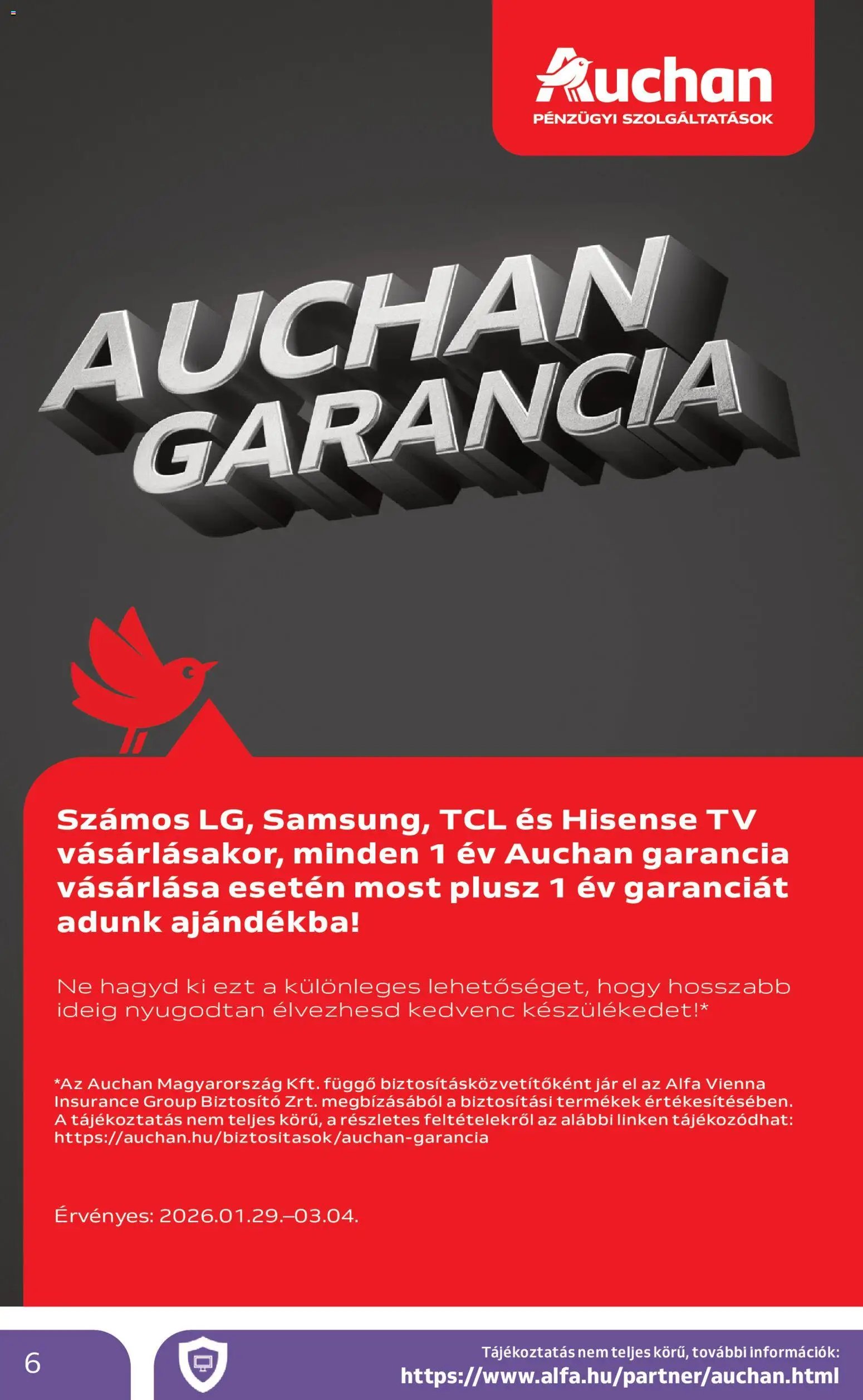 Auchan újság 2026.02.19. Elektronikai ajánlataink (2026-02-19 - 2026-03-04)