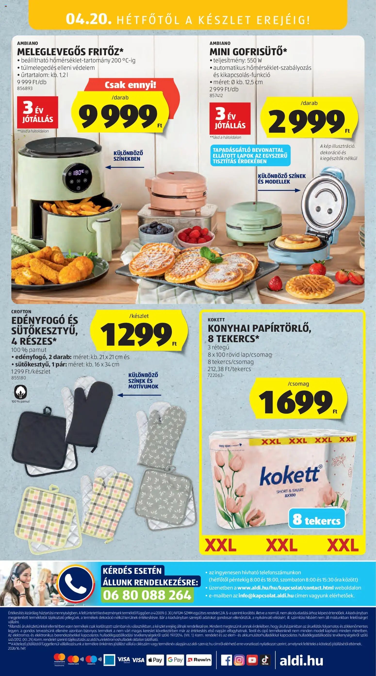 Aldi újság 2026.04.16. Aldi Középső sor termékei (2026-04-16 - 2026-04-22)