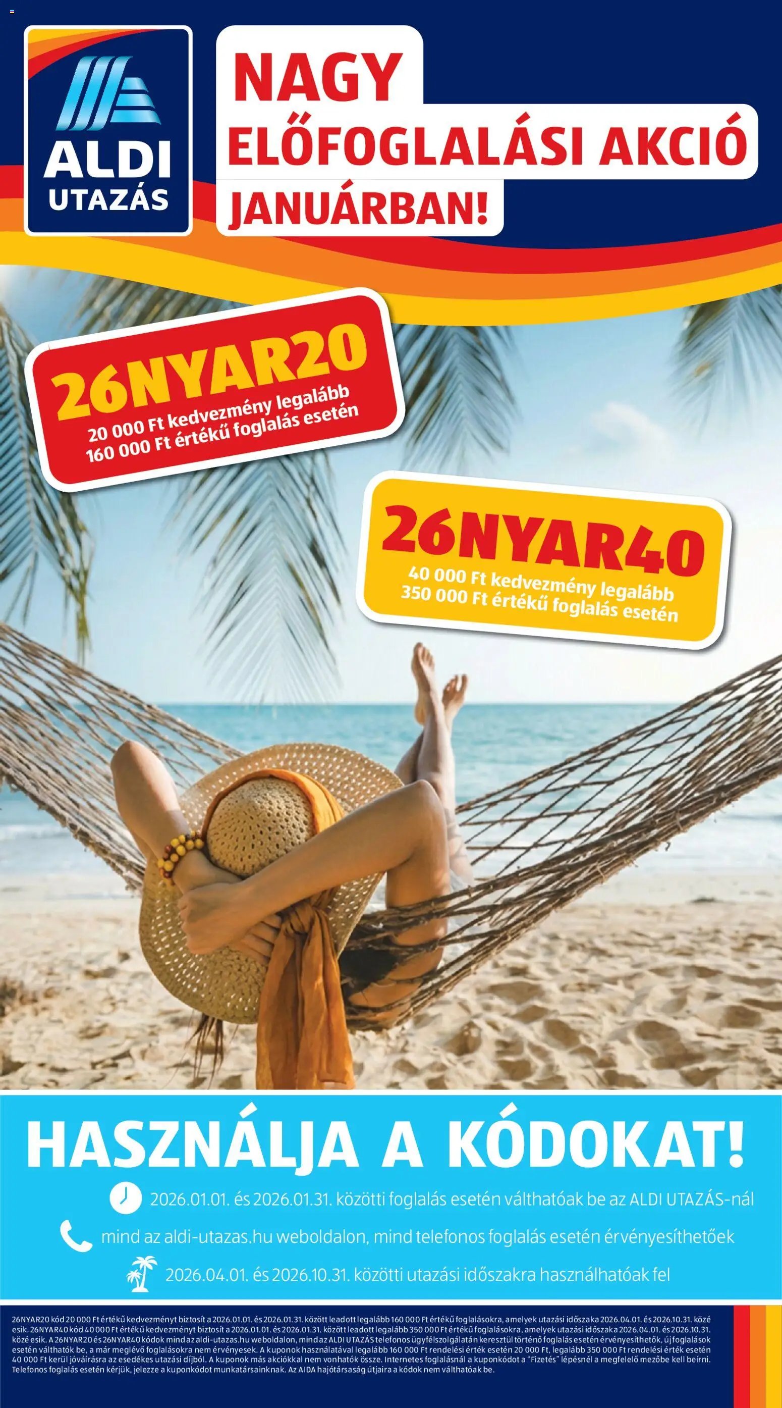 Aldi újság 2026.01.15. Utazás katalógus (2026-01-15)