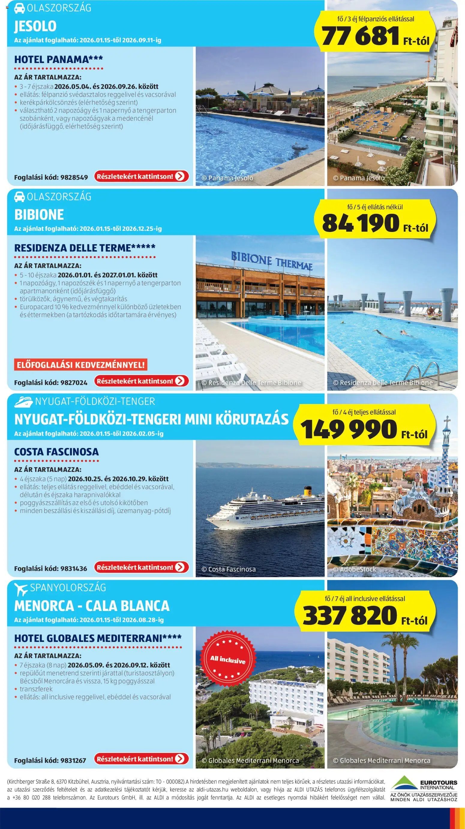 Aldi újság 2026.01.15. Utazás katalógus (2026-01-15)