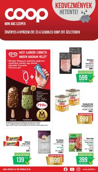 COOP újság 2026.04.23. COOP - Mini & Abc & Szuper / Nyírzem (2026-04-23 - 2026-04-29)