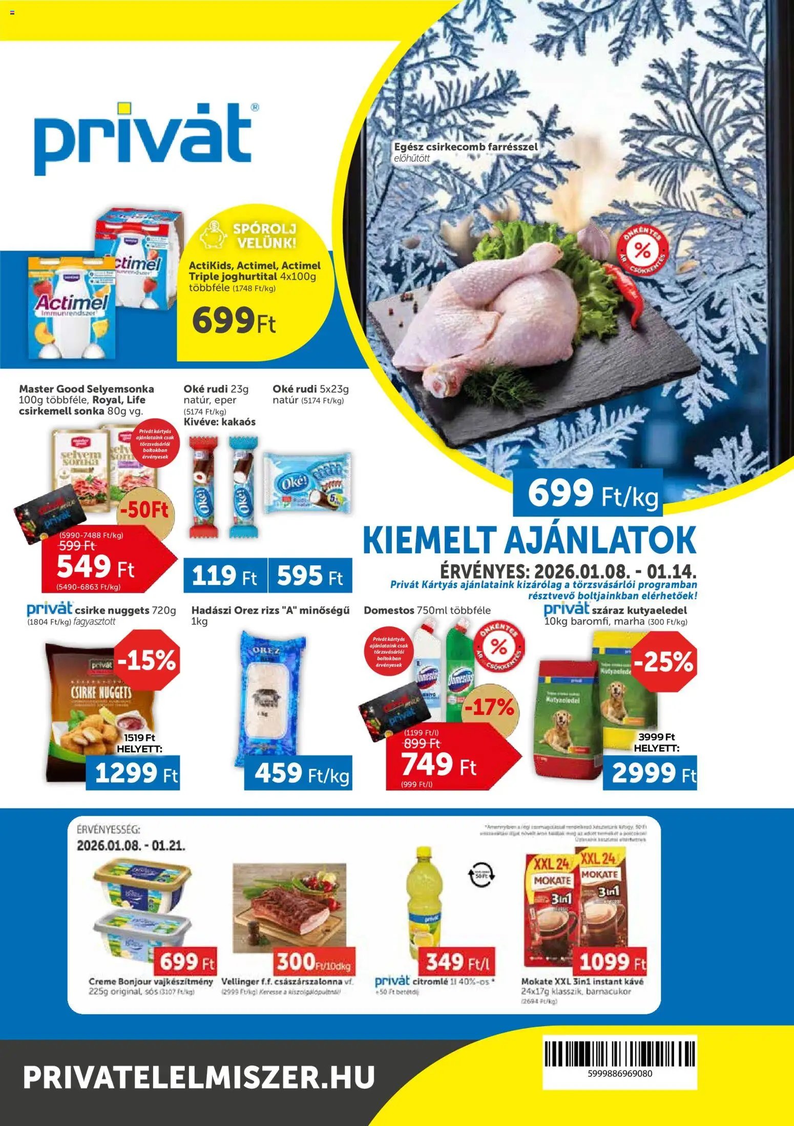 PRIVÁT újság 2026.01.08. Akciós újság PRIVÁT (2026-01-08 - 2026-01-14)