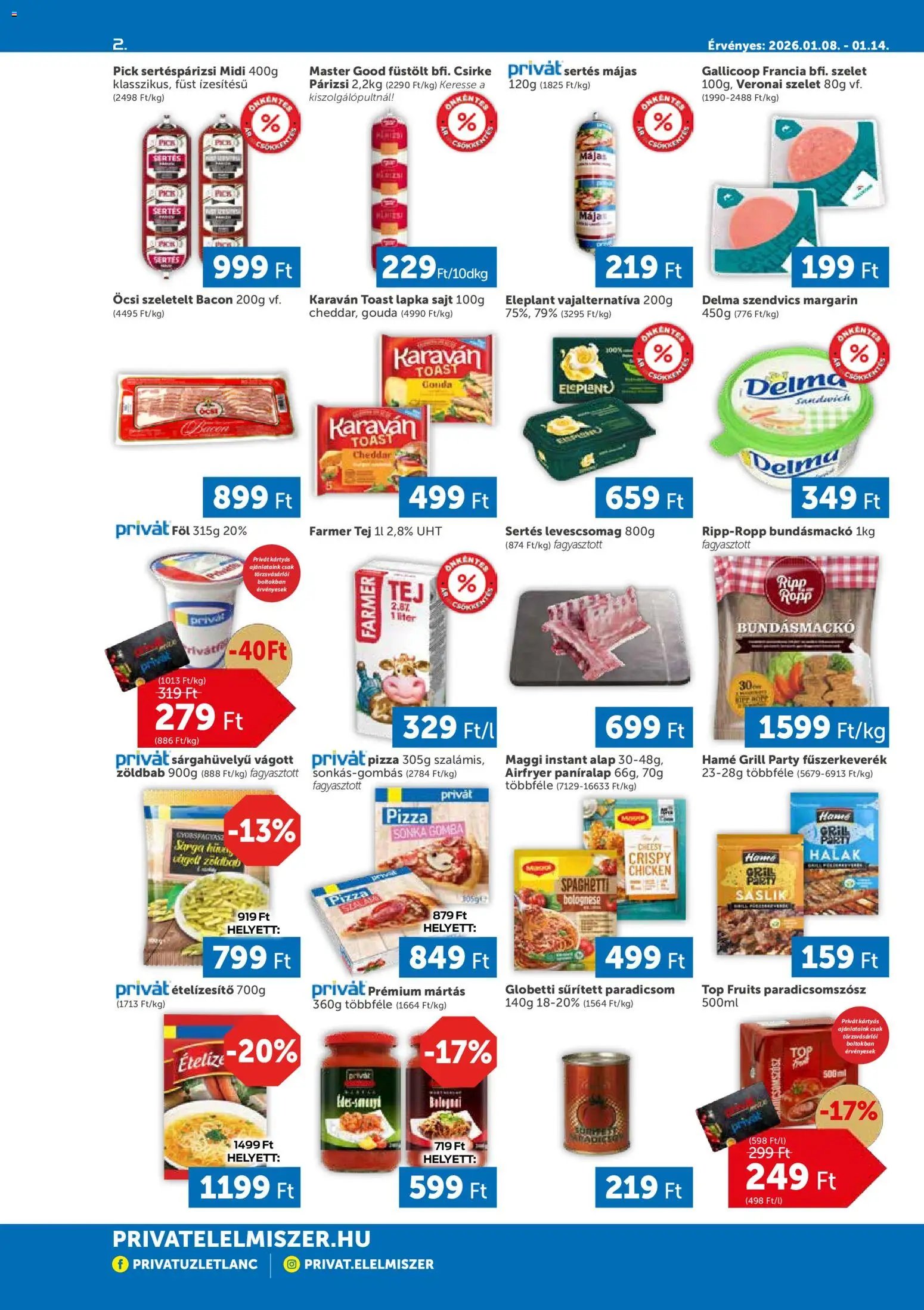 PRIVÁT újság 2026.01.08. Akciós újság PRIVÁT (2026-01-08 - 2026-01-14)