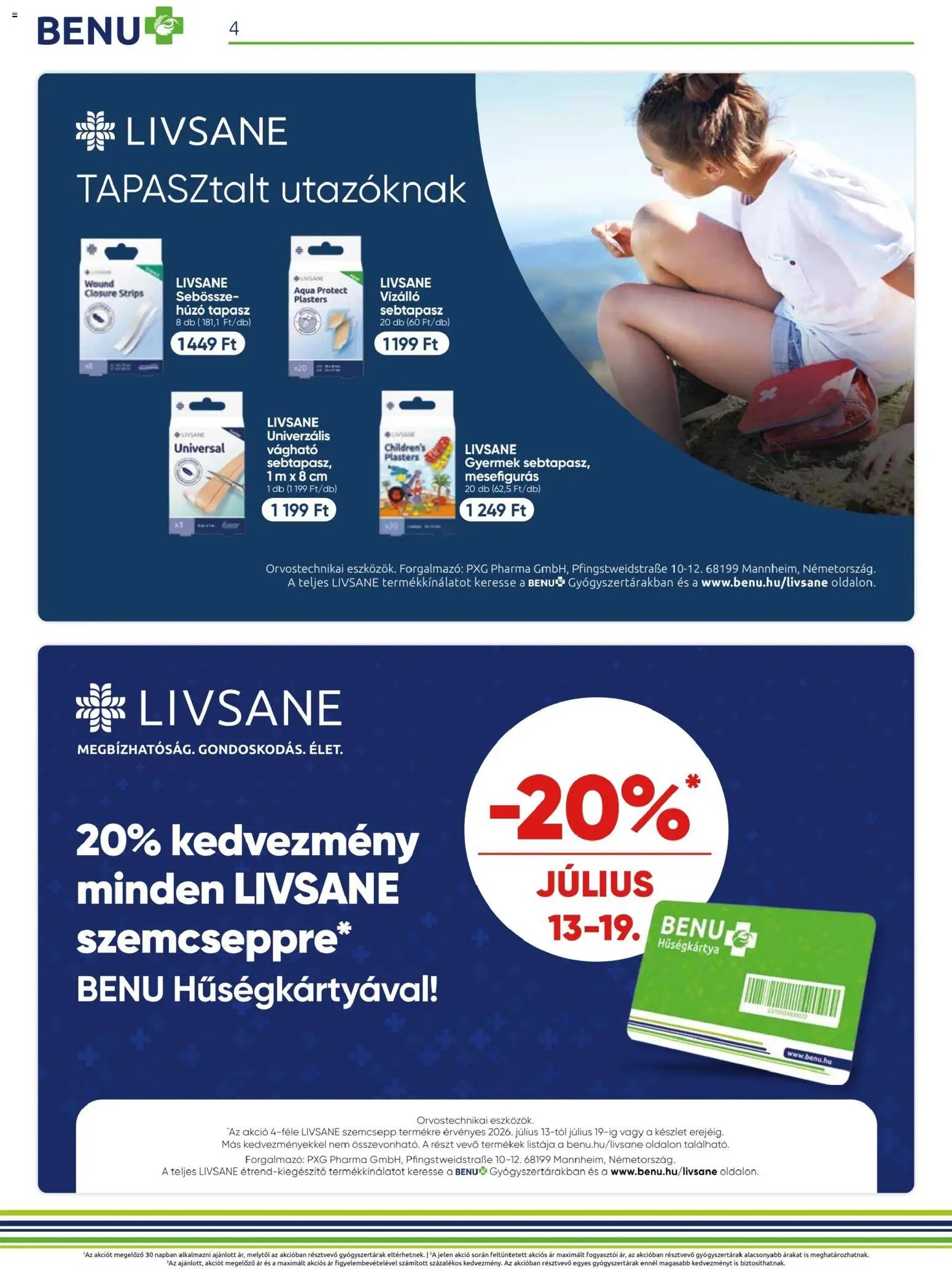 BENU Gyógyszertárak újság 2026.07.01. BENU Gyógyszertárak akciós újság