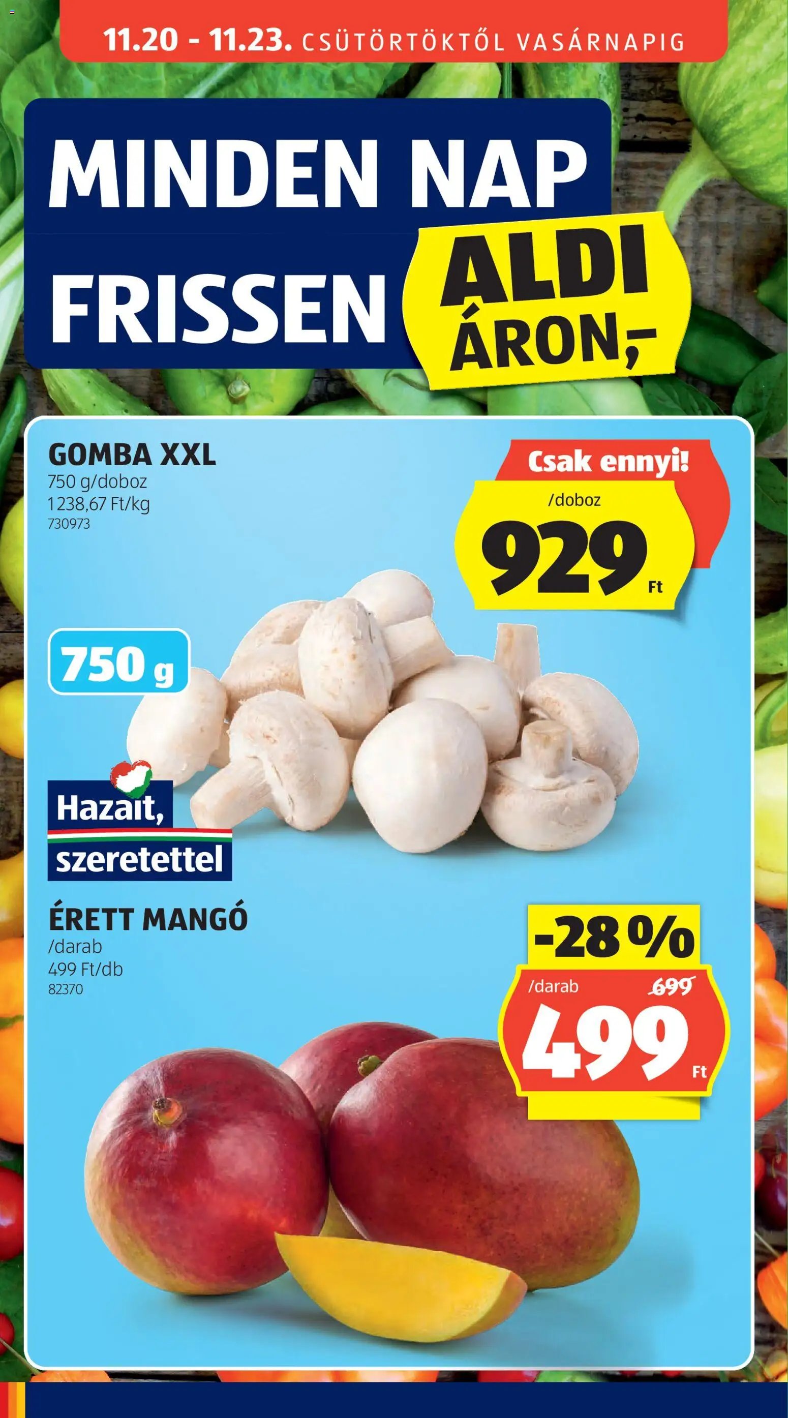 Aldi újság 2025.11.20. Akciós újság Aldi (2025-11-20 - 2025-11-26)