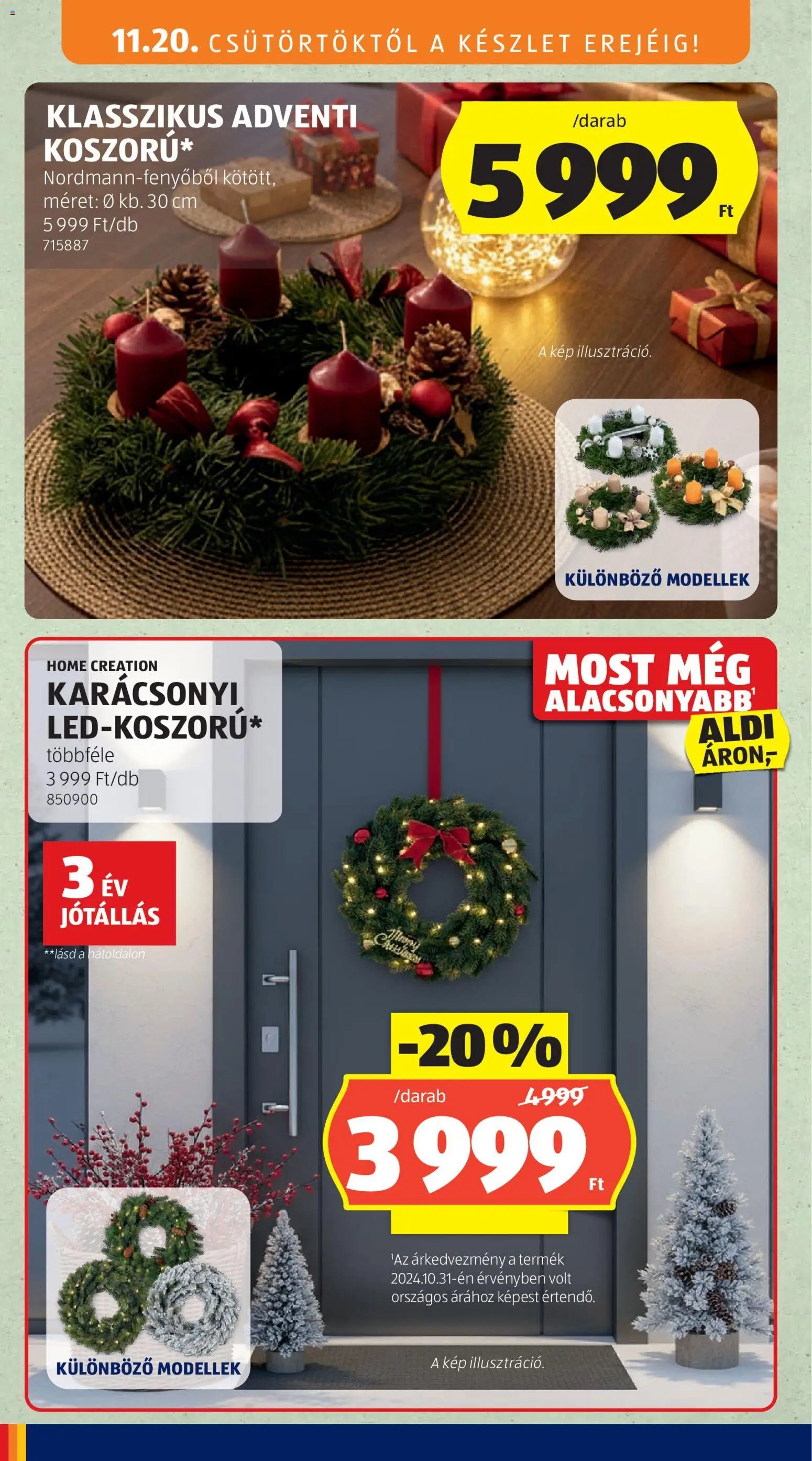 Aldi újság 2025.11.20. Akciós újság Aldi (2025-11-20 - 2025-11-26)