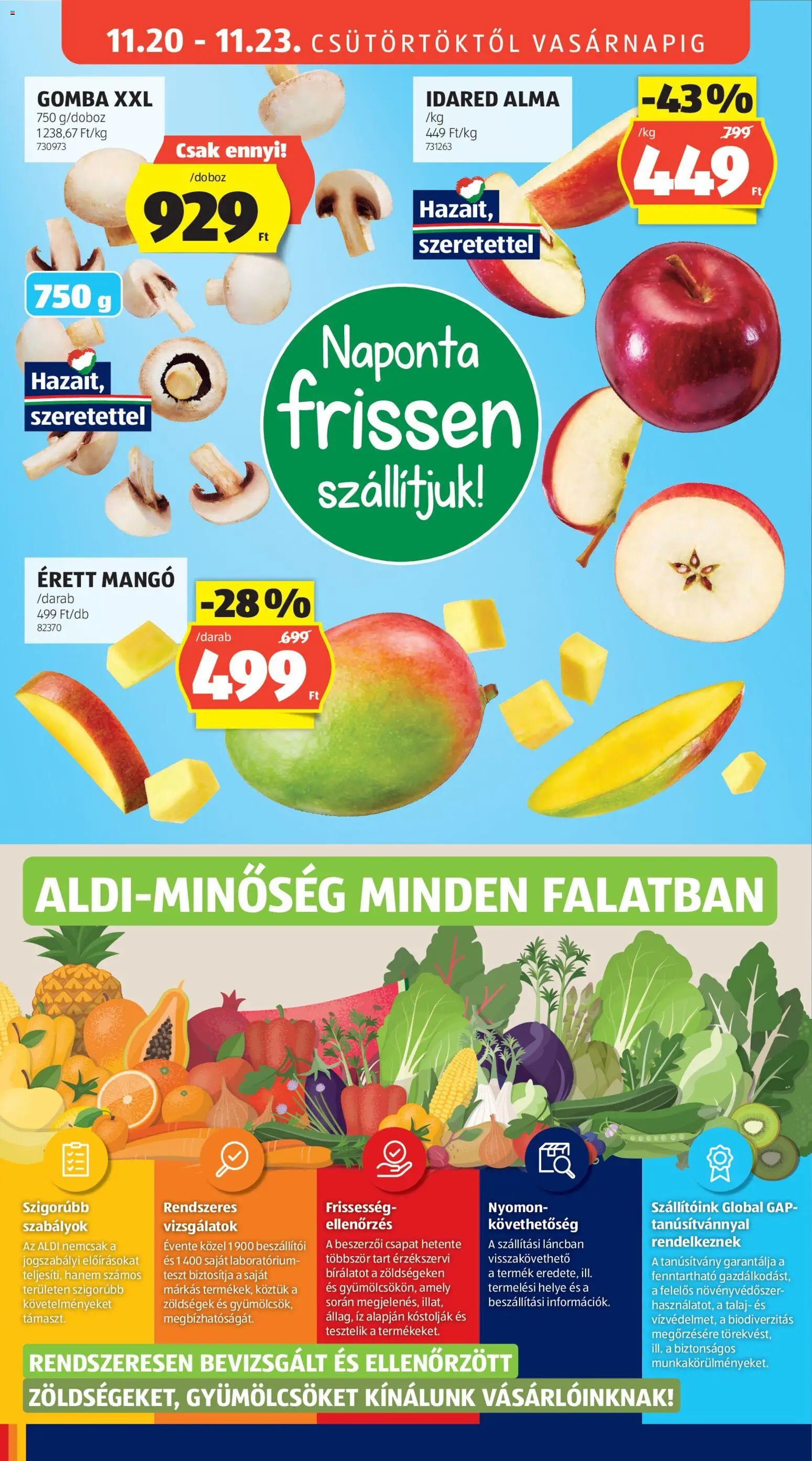 Aldi újság 2025.11.20. Akciós újság Aldi (2025-11-20 - 2025-11-26)