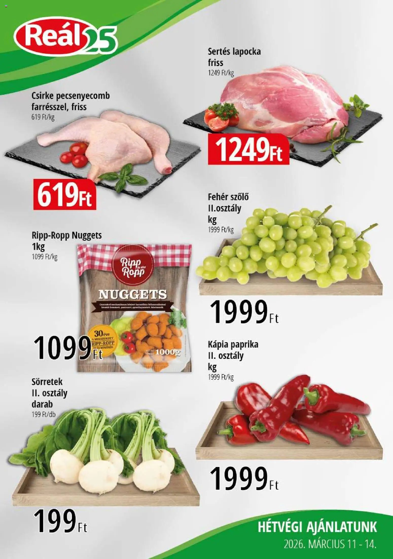 Reál újság 2026.03.11. Reál Bevásárló hétvége - Pest megye (2026-03-11 - 2026-03-14)