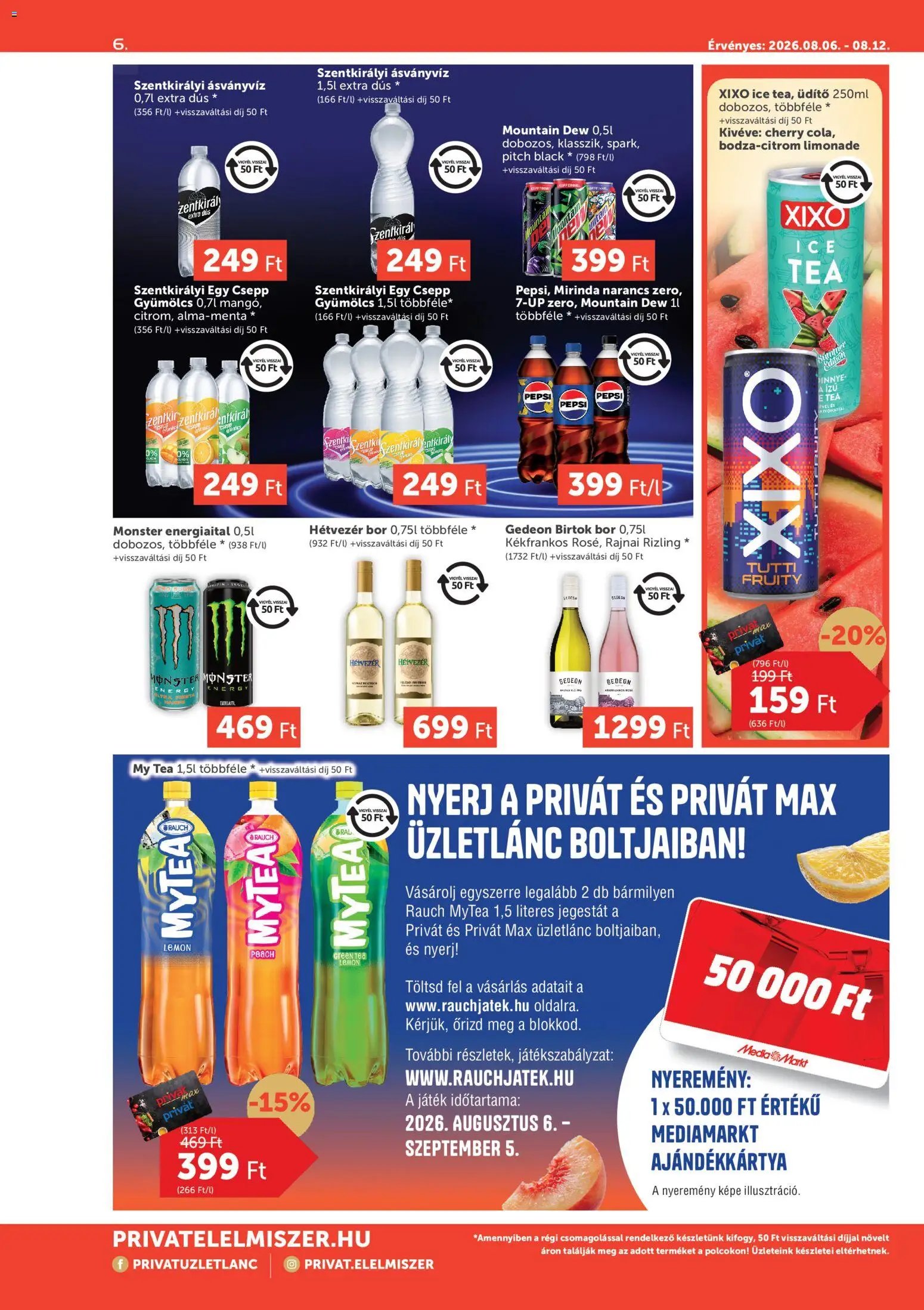 PRIVÁT újság 2026.08.06. PRIVÁT Aktuális szórólap MAX