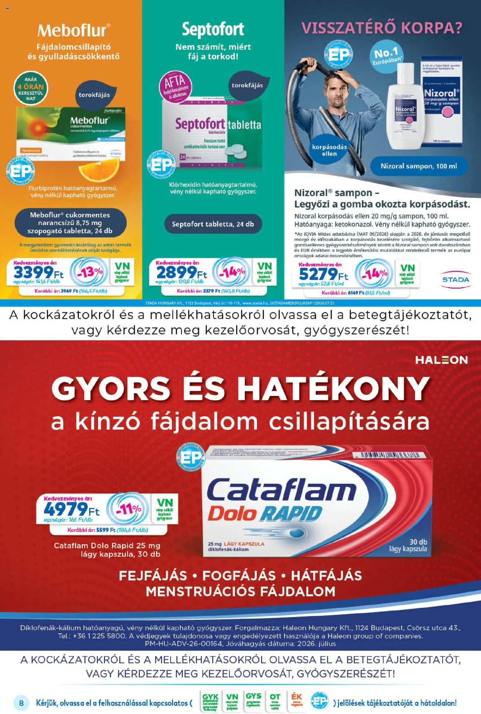 Gyöngy Patikák újság 2026.09.01. Gyöngy Patikák akciós újság