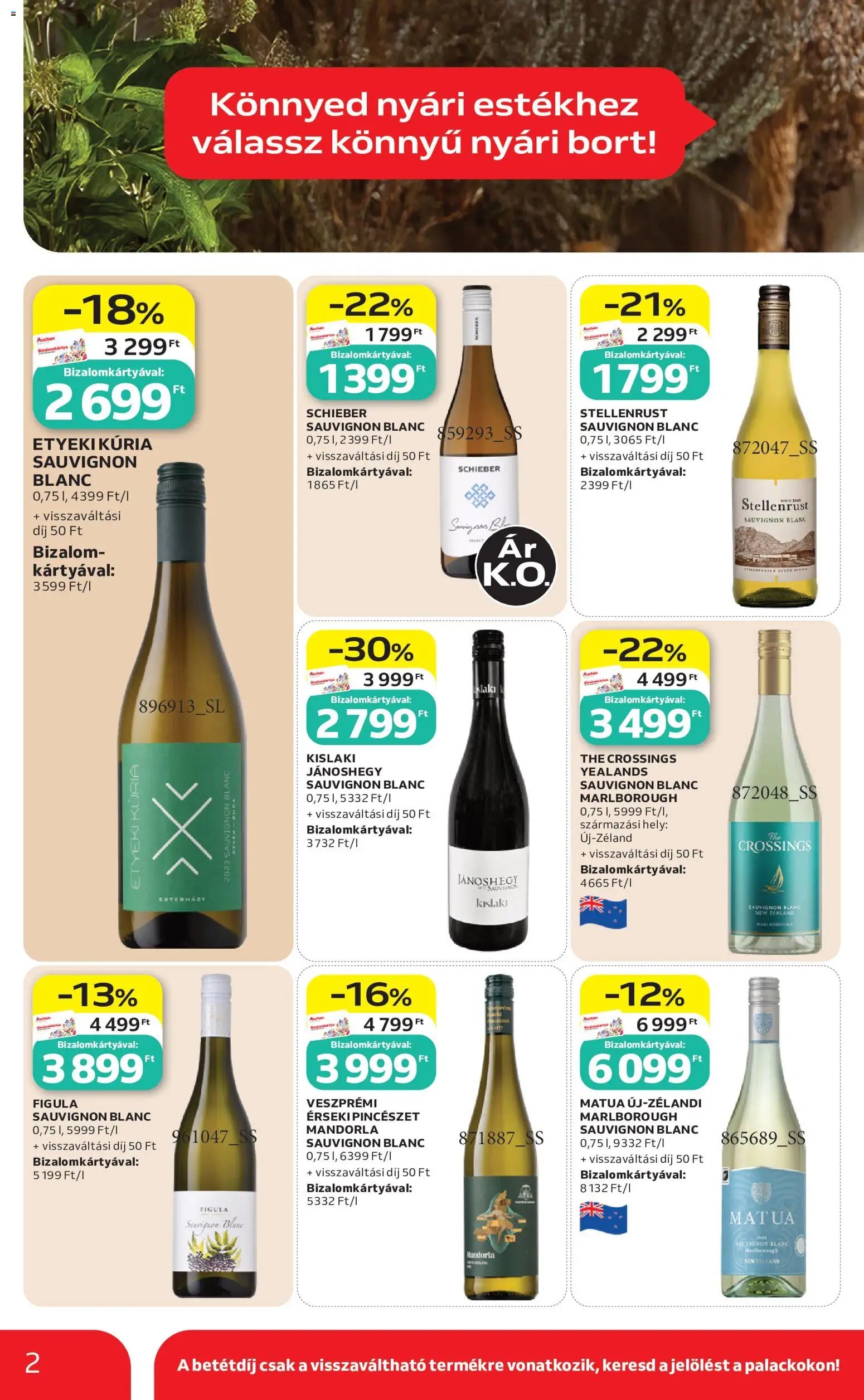 Auchan újság 2026.07.30. Auchan Bor ajánlatok