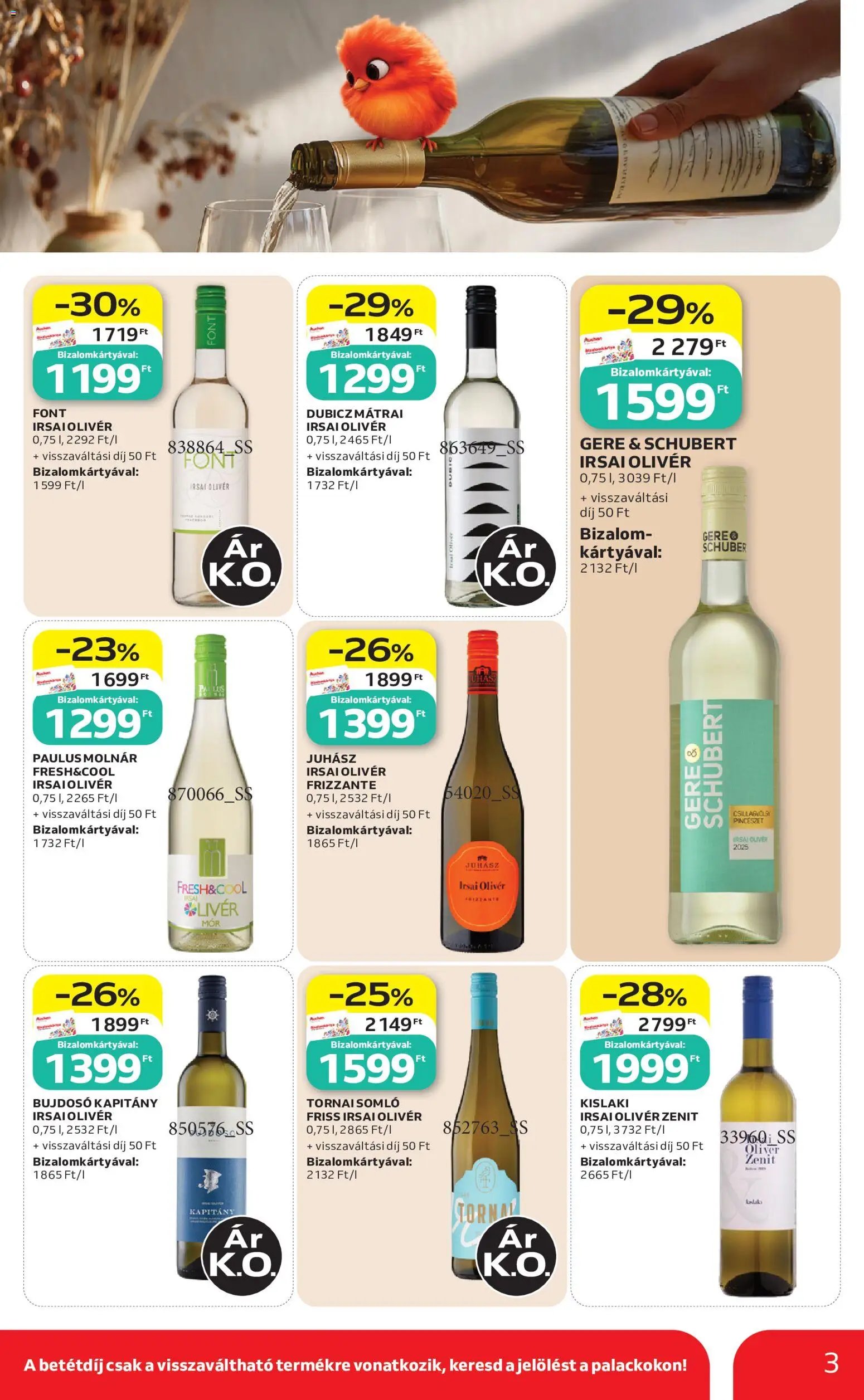 Auchan újság 2026.07.30. Auchan Bor ajánlatok