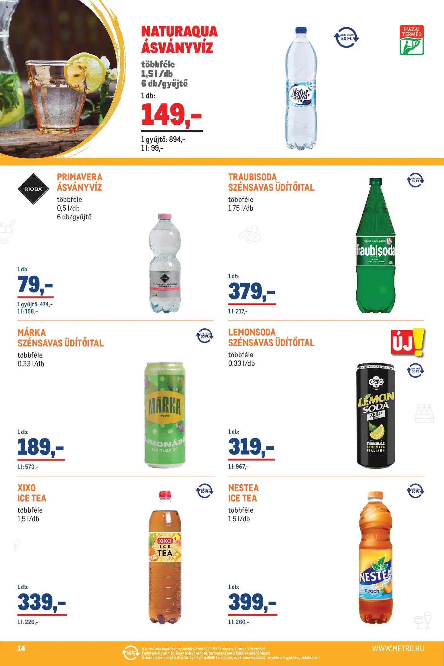Metro újság 2026.08.01. Metro Üdítő ajánlataink a nyárra 2026/08