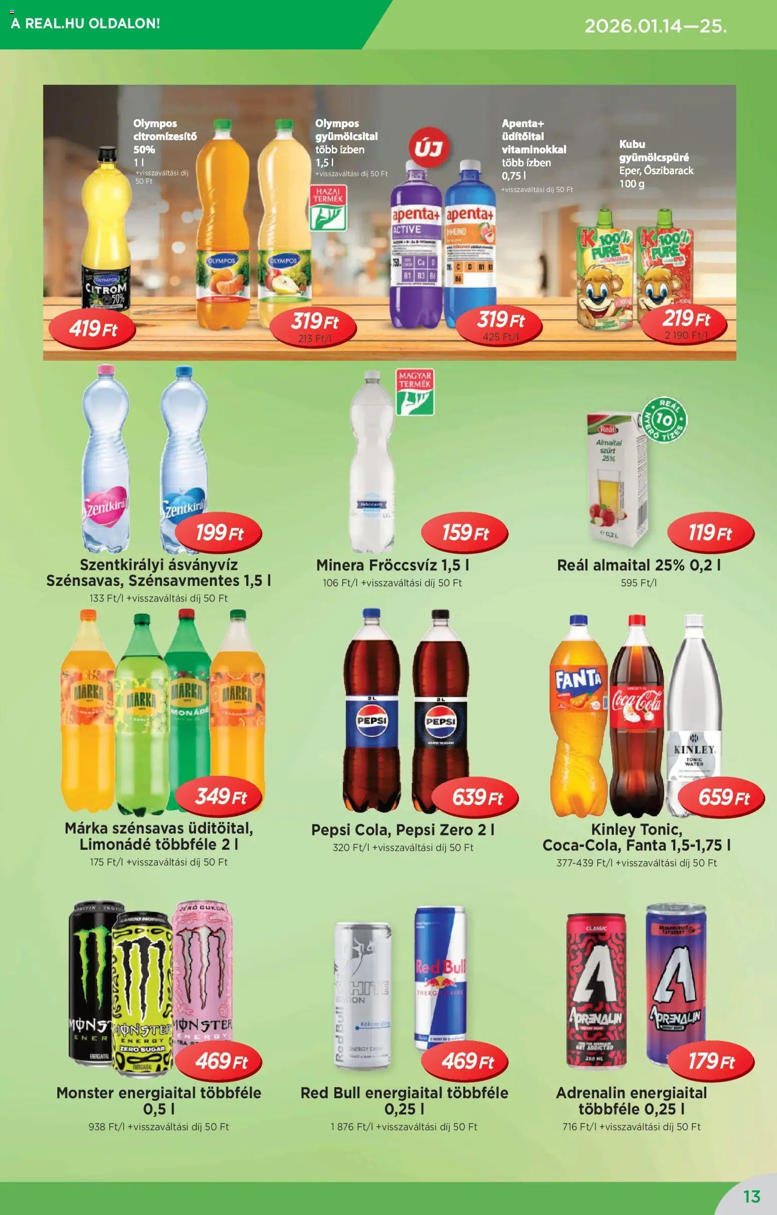 Reál újság 2026.01.14. Akciós újság Reál (2026-01-14 - 2026-01-25)