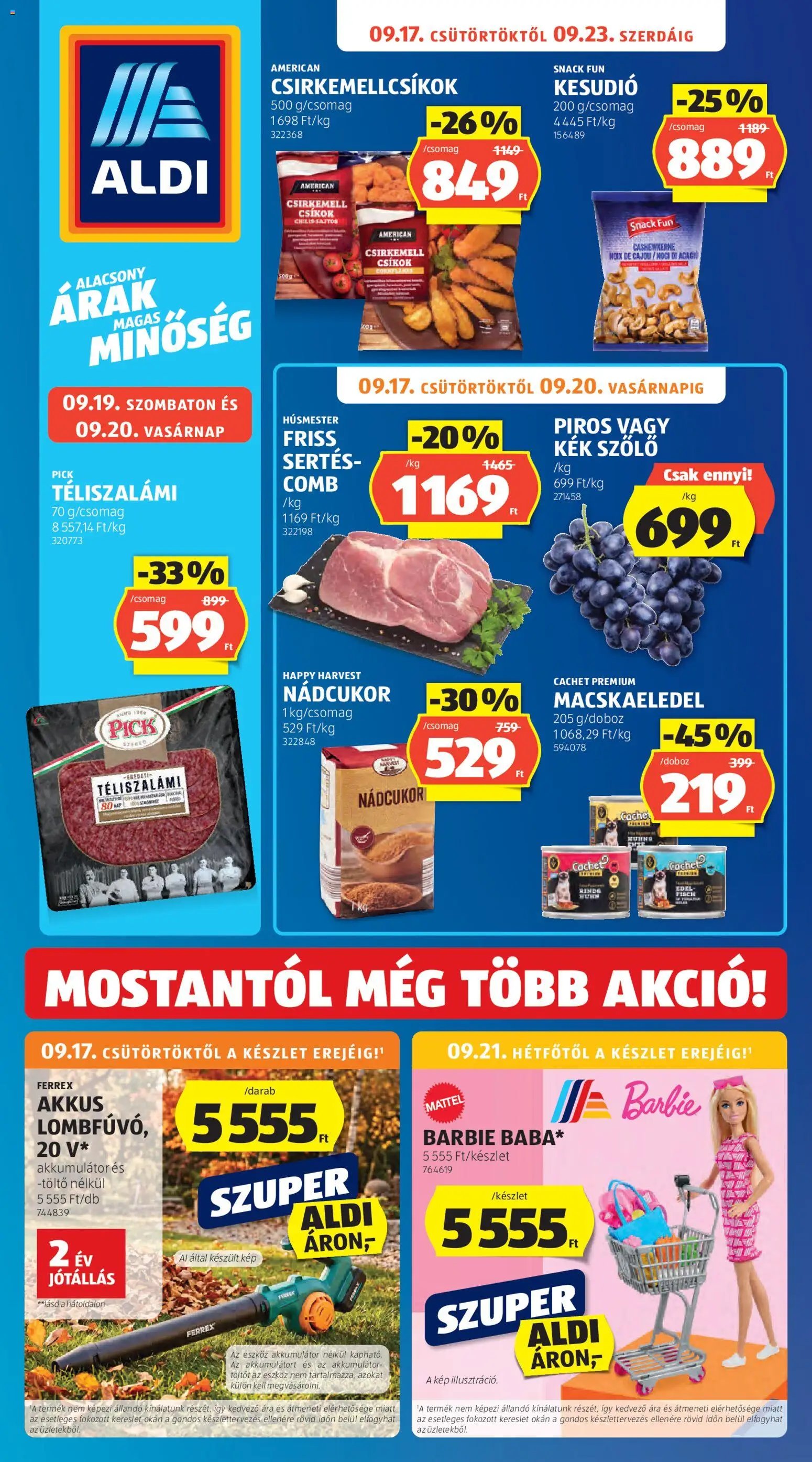 Aldi újság 2026.09.17. Aldi akciós újság