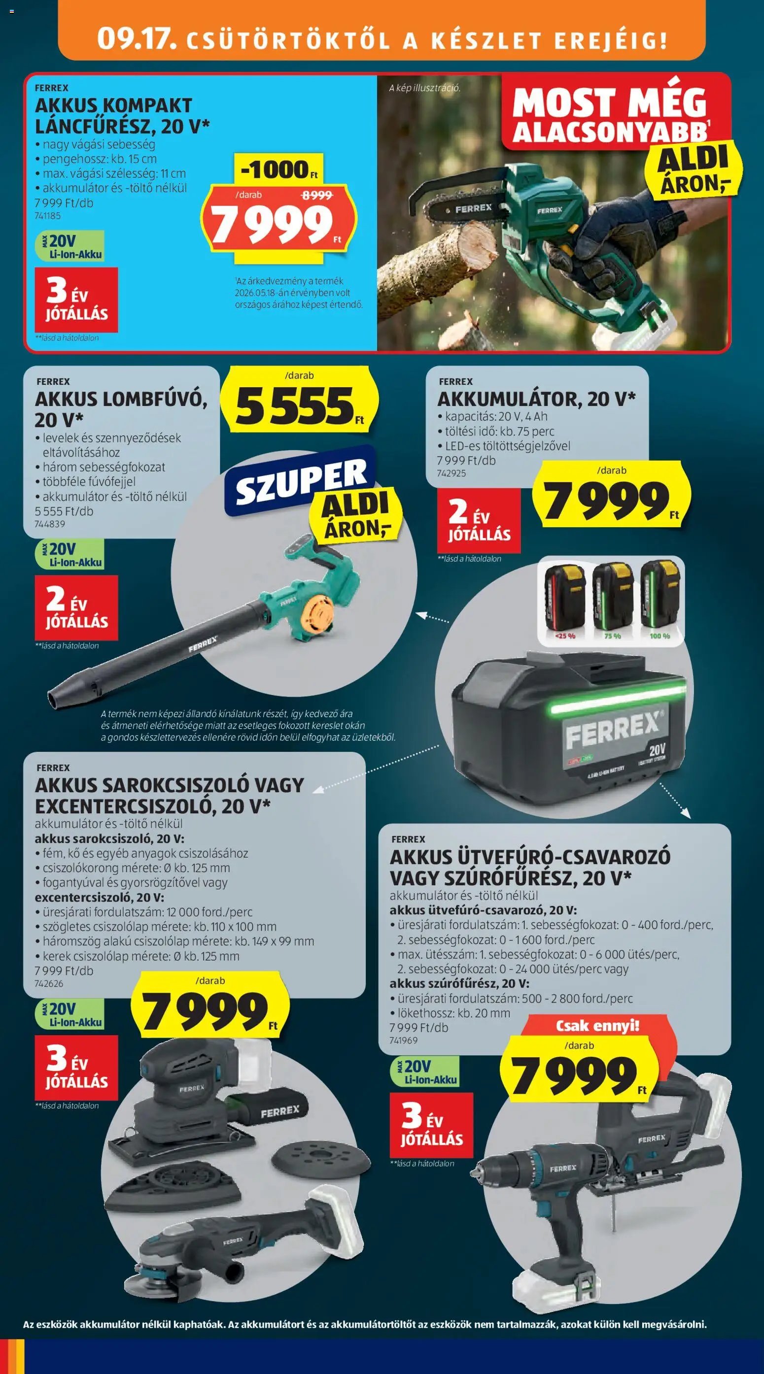 Aldi újság 2026.09.17. Aldi akciós újság