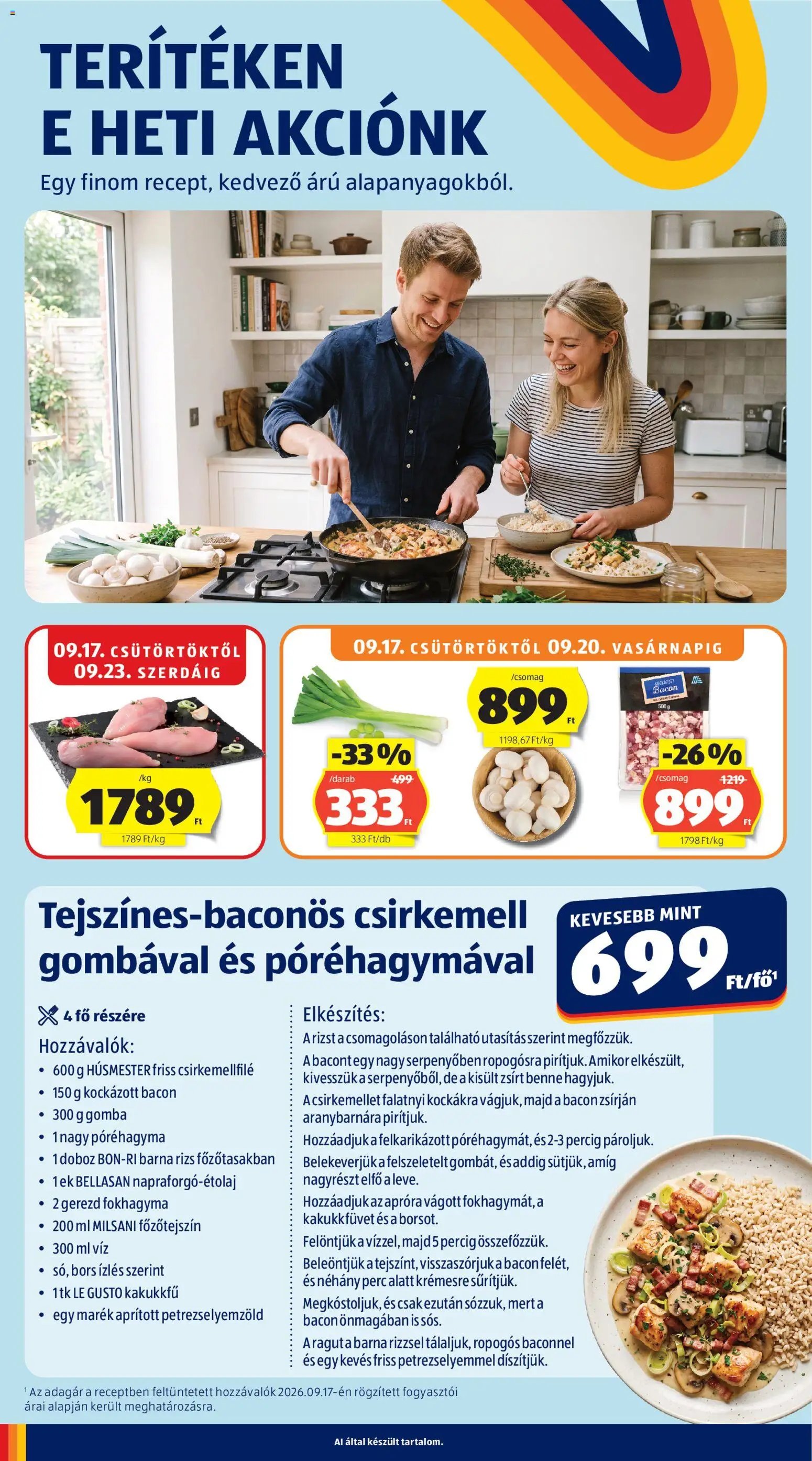 Aldi újság 2026.09.17. Aldi akciós újság