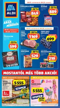 Aldi újság 2026.09.17. Aldi akciós újság