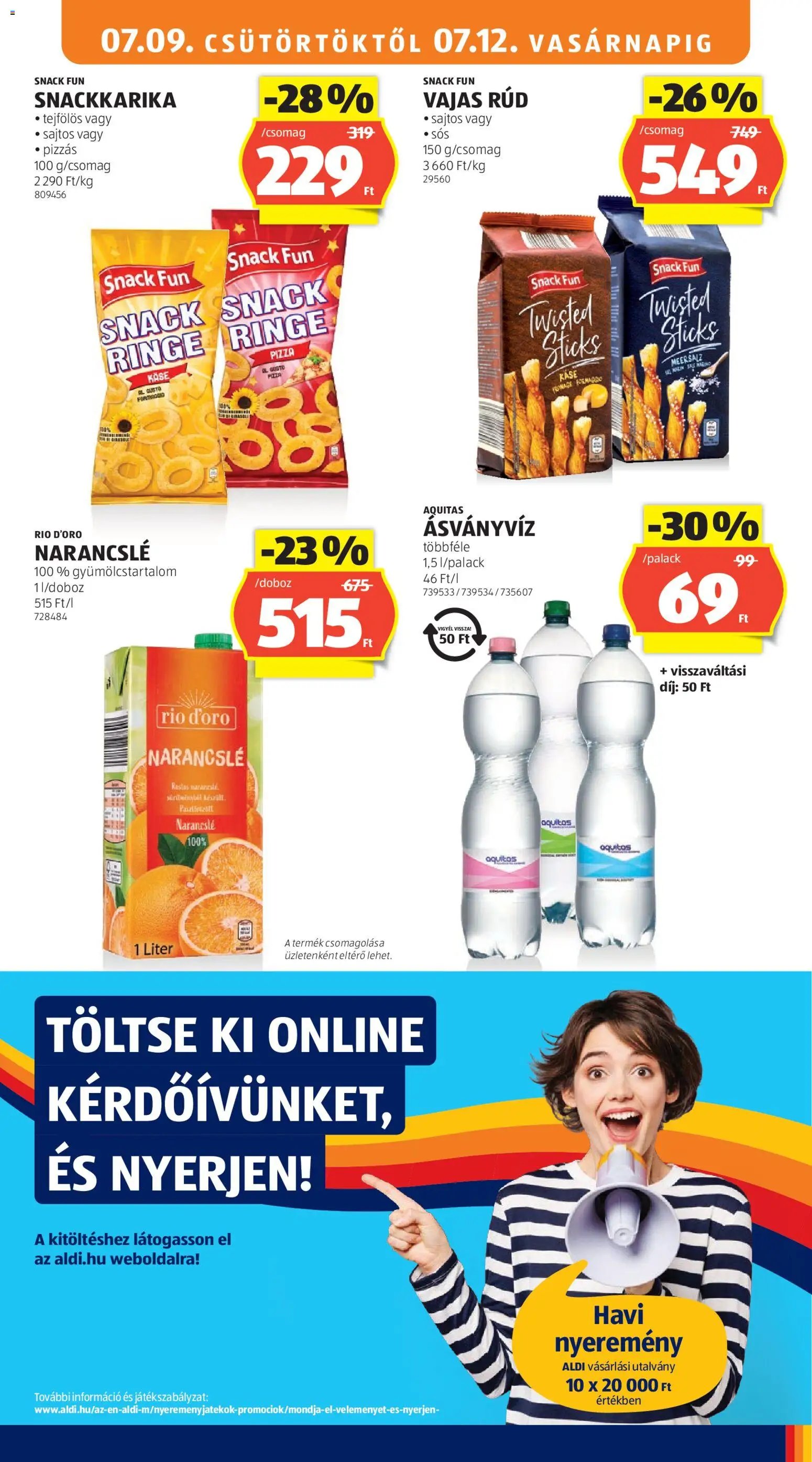Aldi újság 2026.07.09. Aldi akciós újság