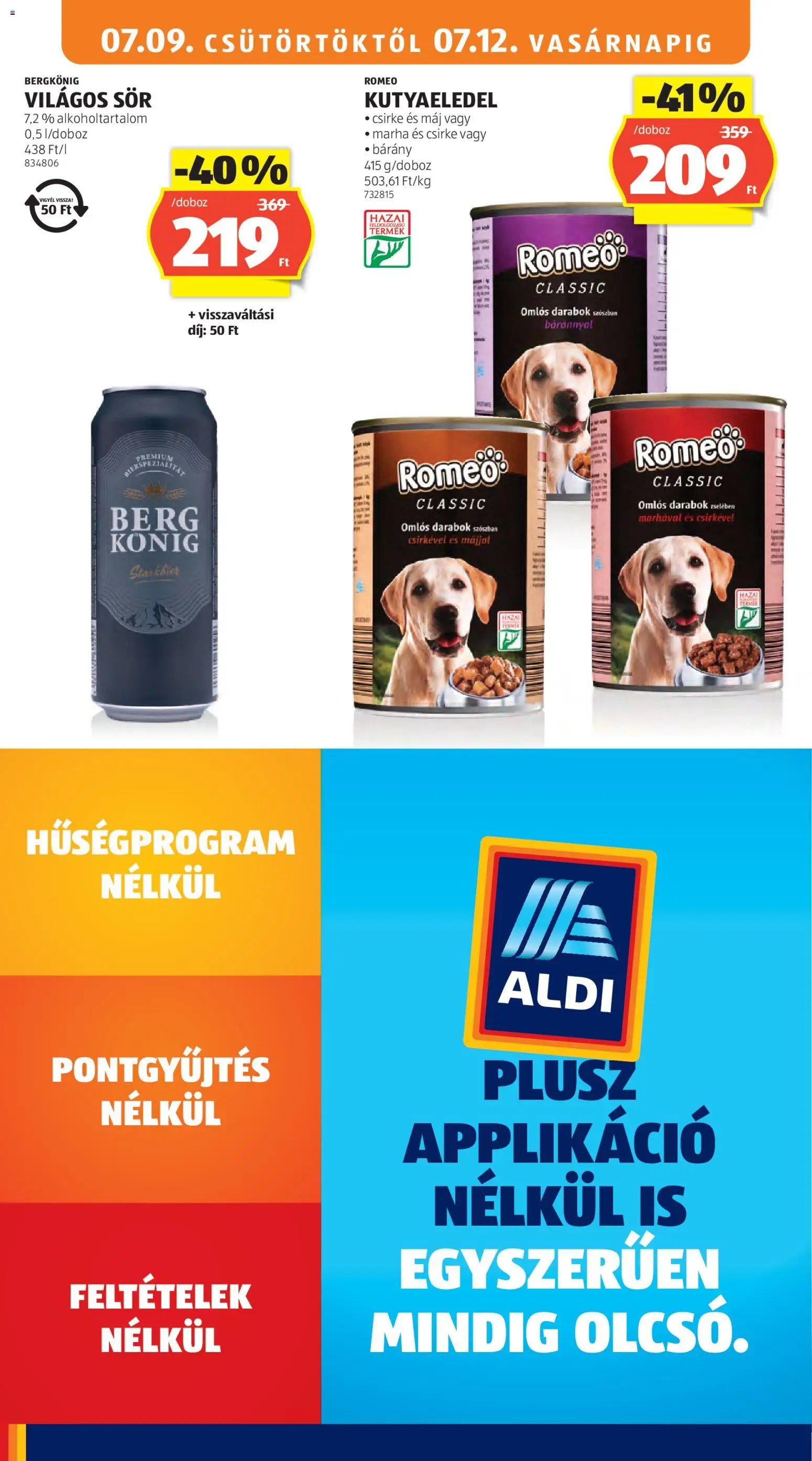 Aldi újság 2026.07.09. Aldi akciós újság