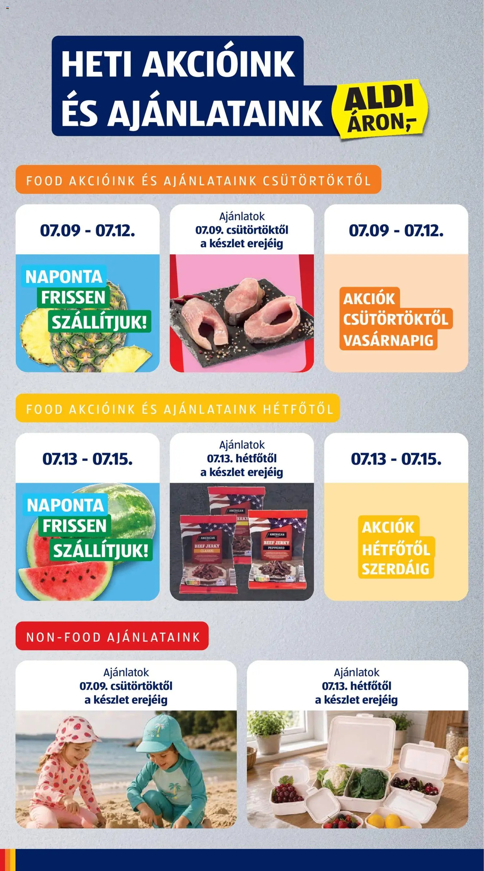 Aldi újság 2026.07.09. Aldi akciós újság