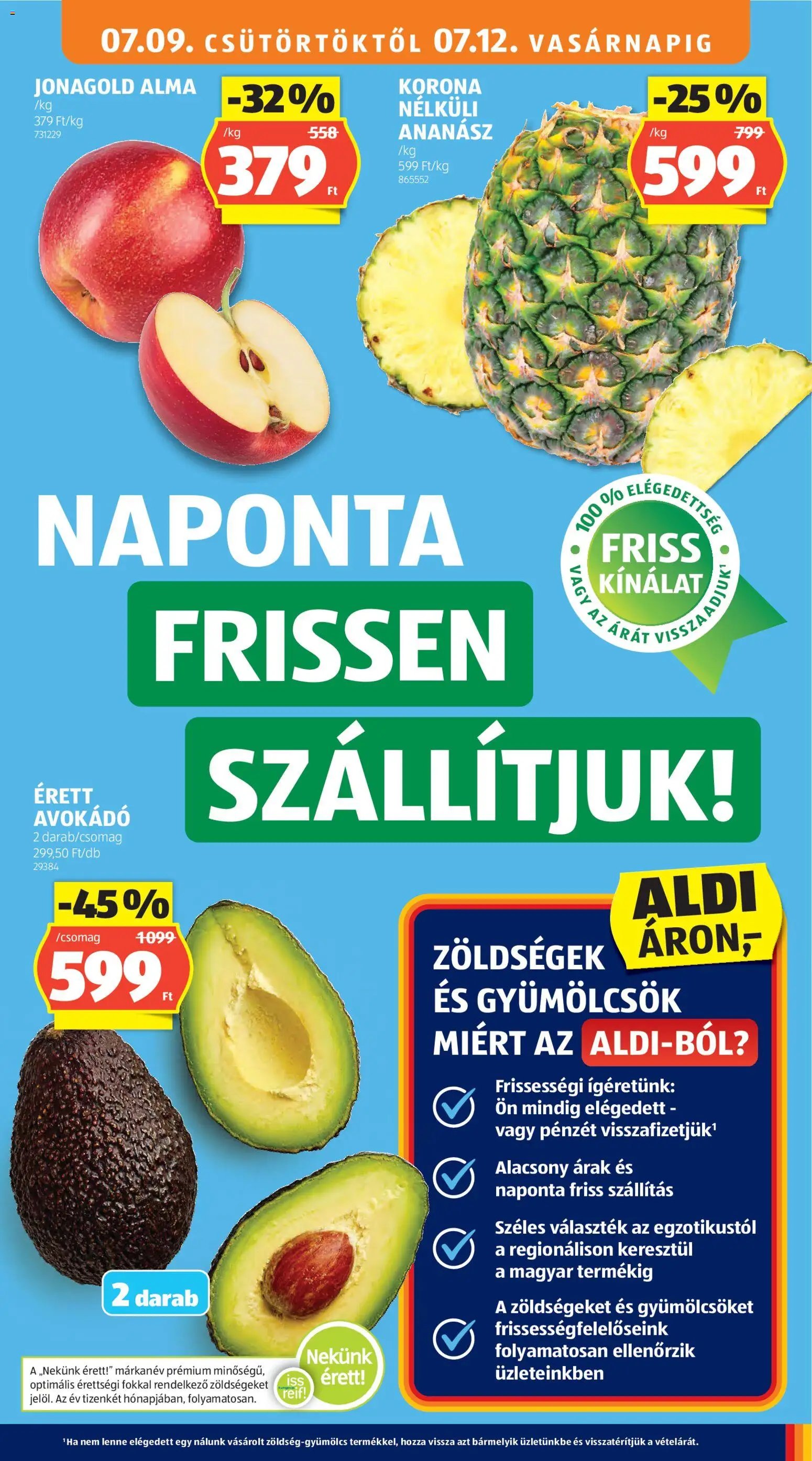 Aldi újság 2026.07.09. Aldi akciós újság