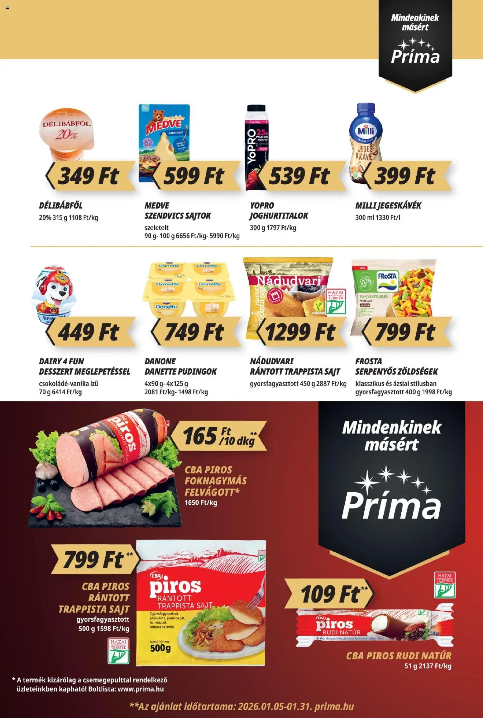 CBA Príma újság 2026.01.15. Akciós újság CBA Príma (2026-01-15 - 2026-01-21)