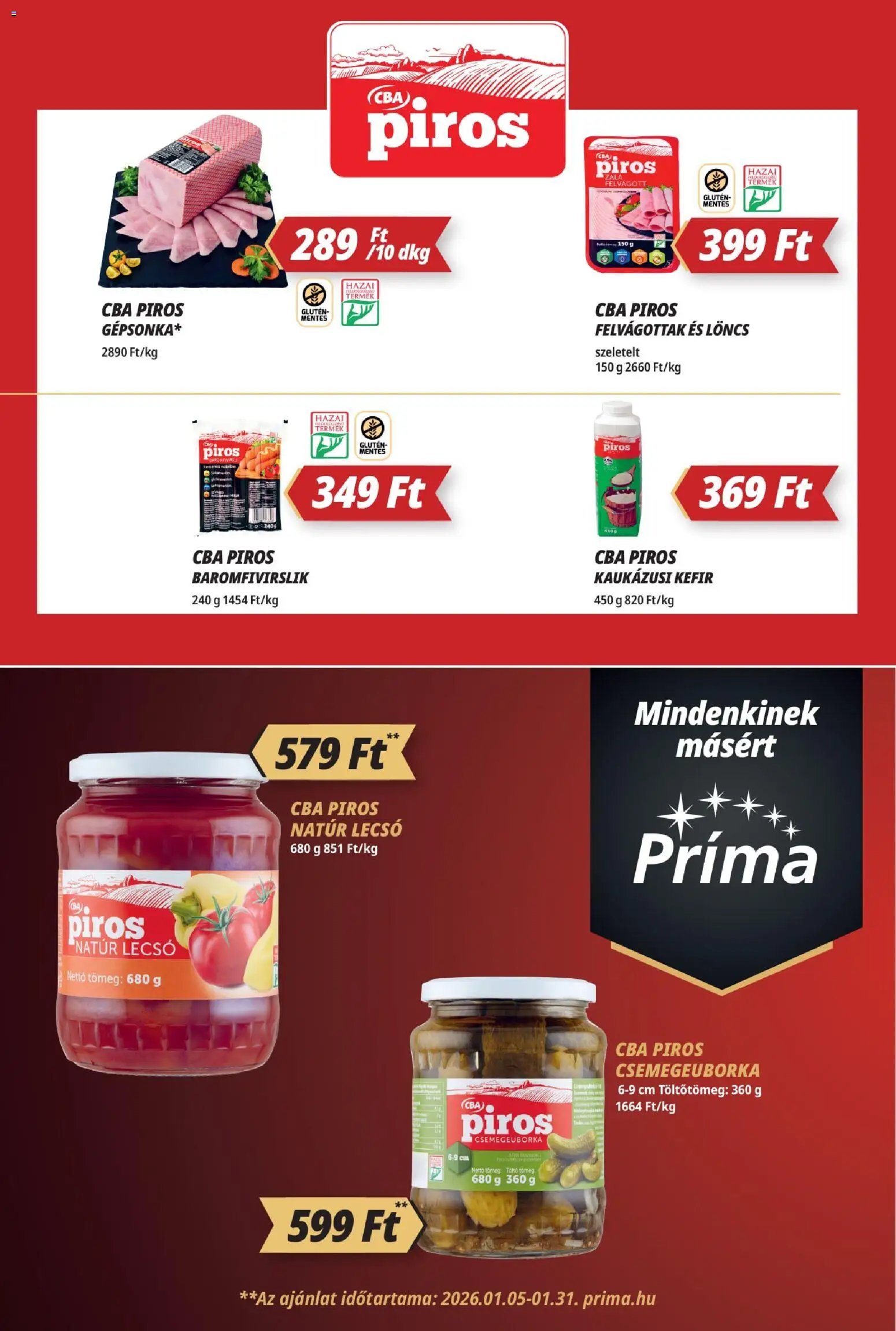 CBA Príma újság 2026.01.15. Akciós újság CBA Príma (2026-01-15 - 2026-01-21)