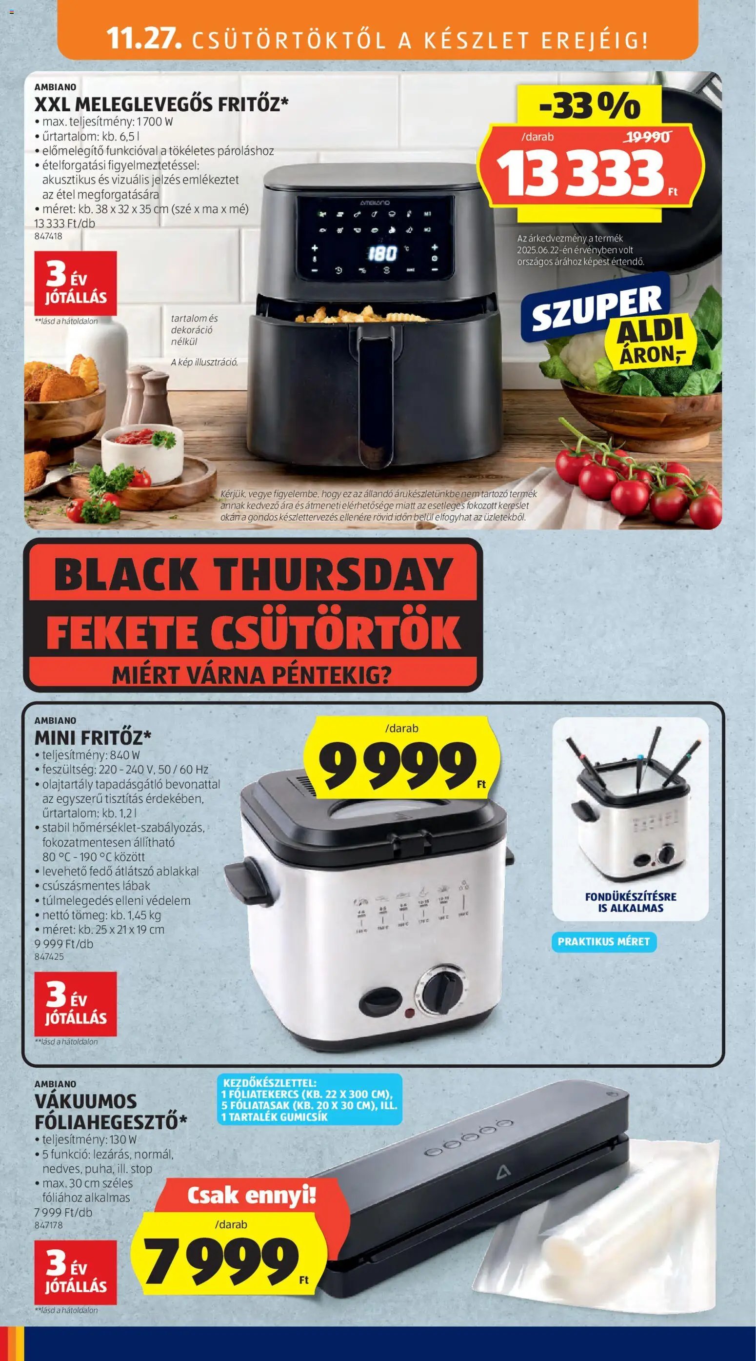 Aldi újság 2025.11.27. Black Friday (2025-11-27 - 2025-12-03)