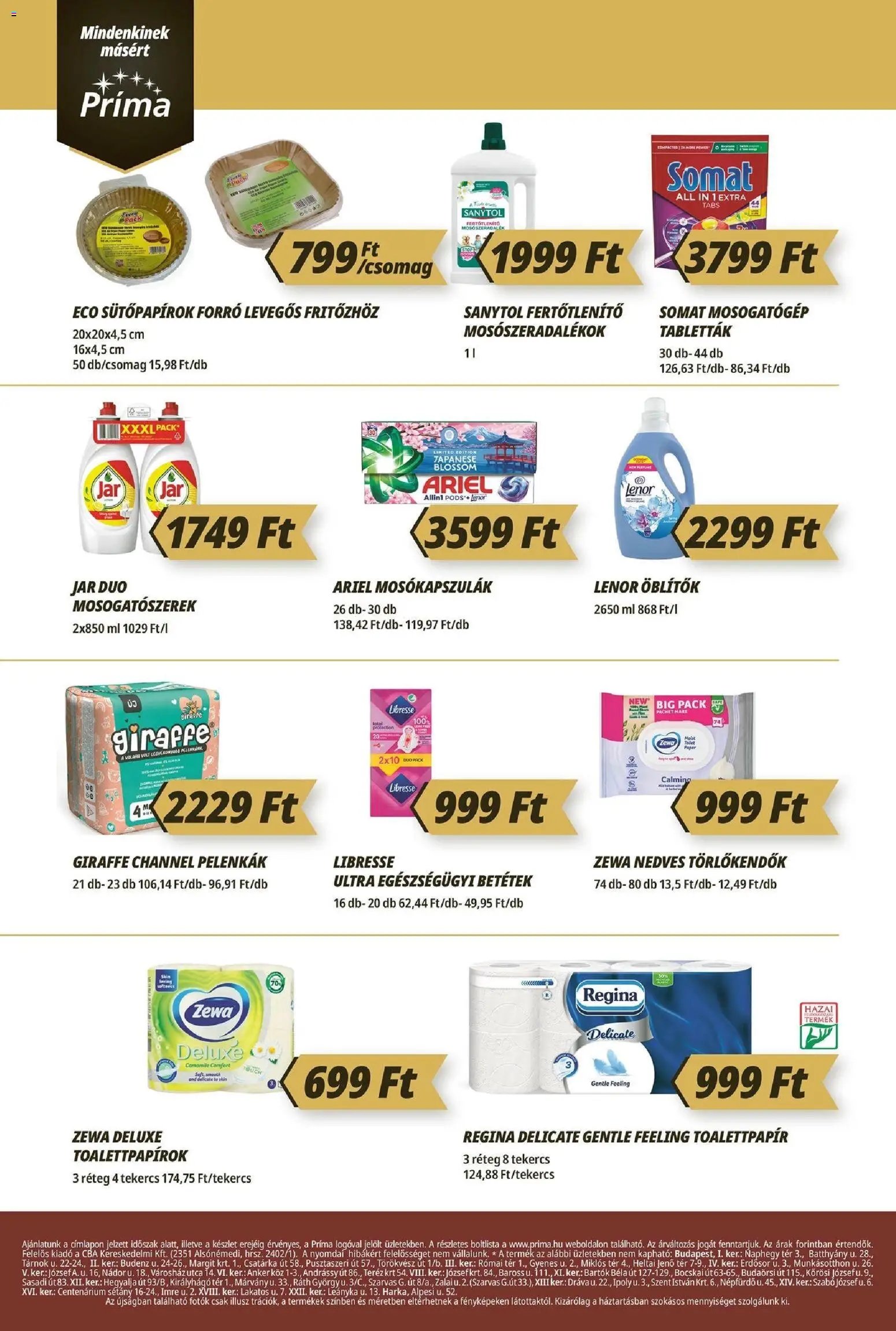 CBA Príma újság 2026.09.10. CBA Príma akciós újság