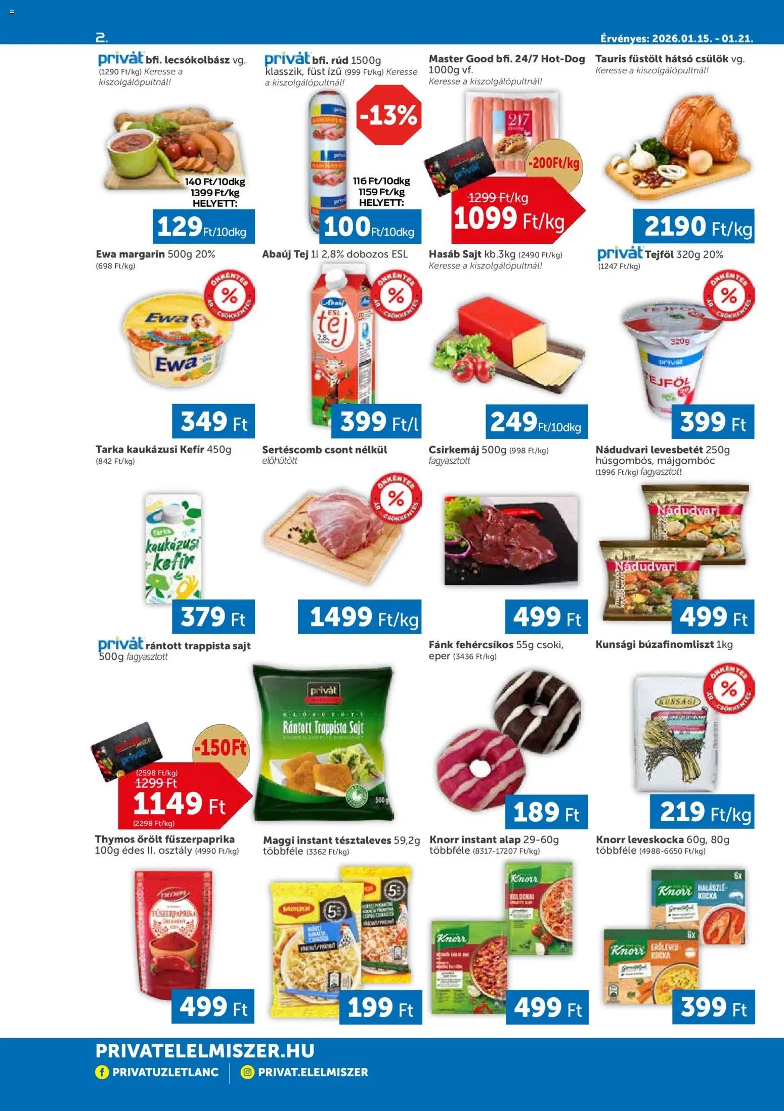 PRIVÁT újság 2026.01.15. Akciós újság PRIVÁT (2026-01-15 - 2026-01-21)