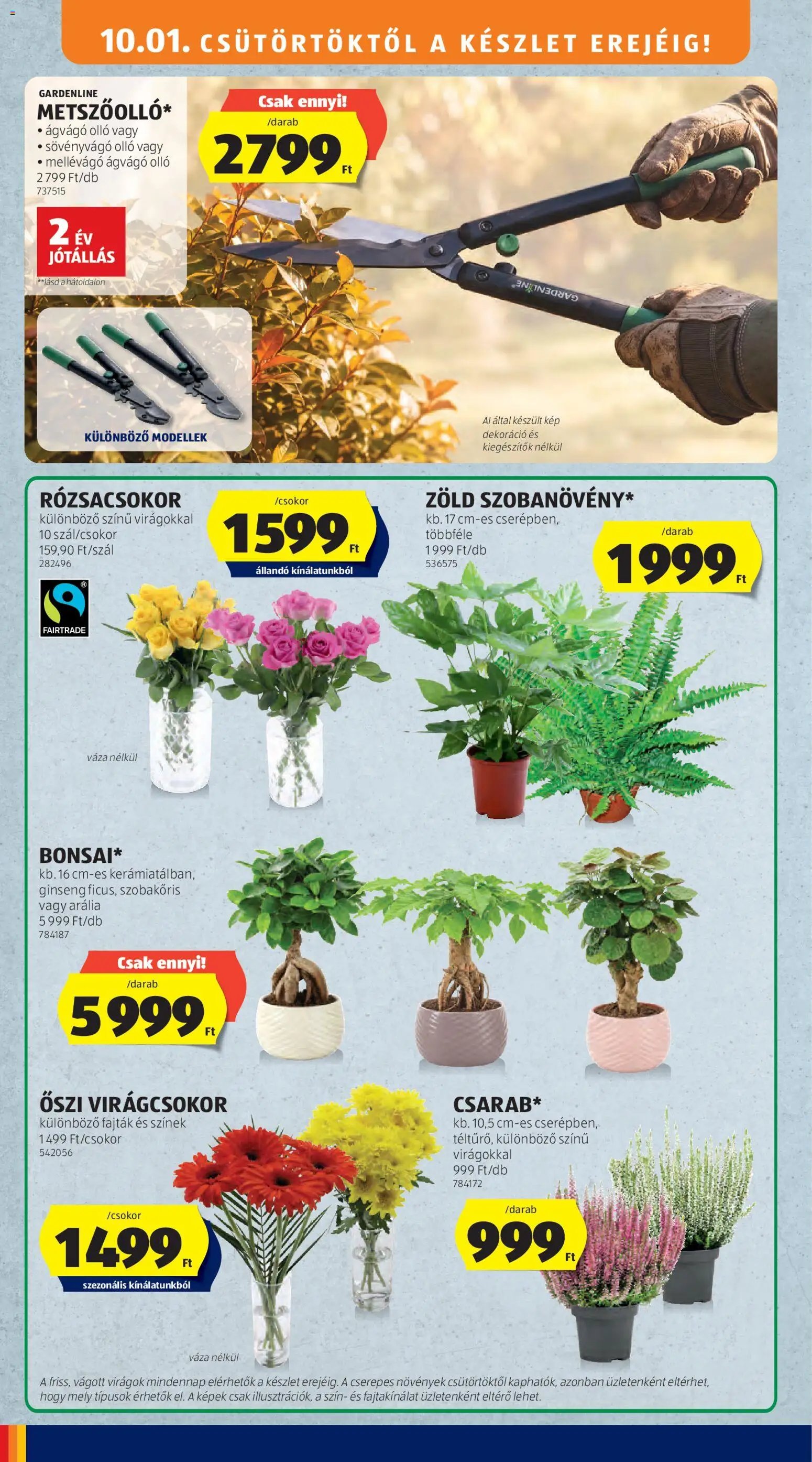 Aldi újság 2026.10.01. Aldi Középső sor termékei