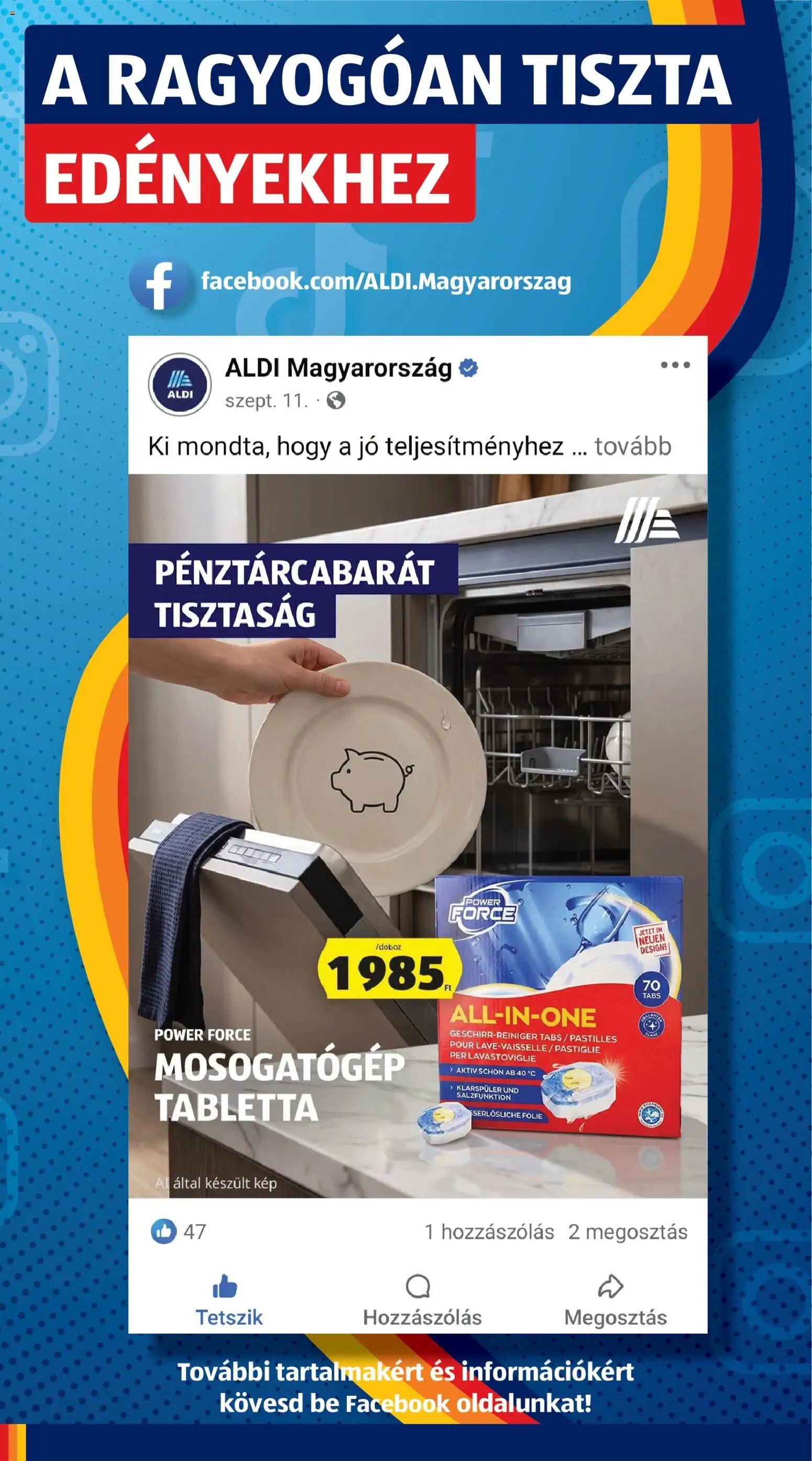 Aldi újság 2026.10.01. Aldi Középső sor termékei