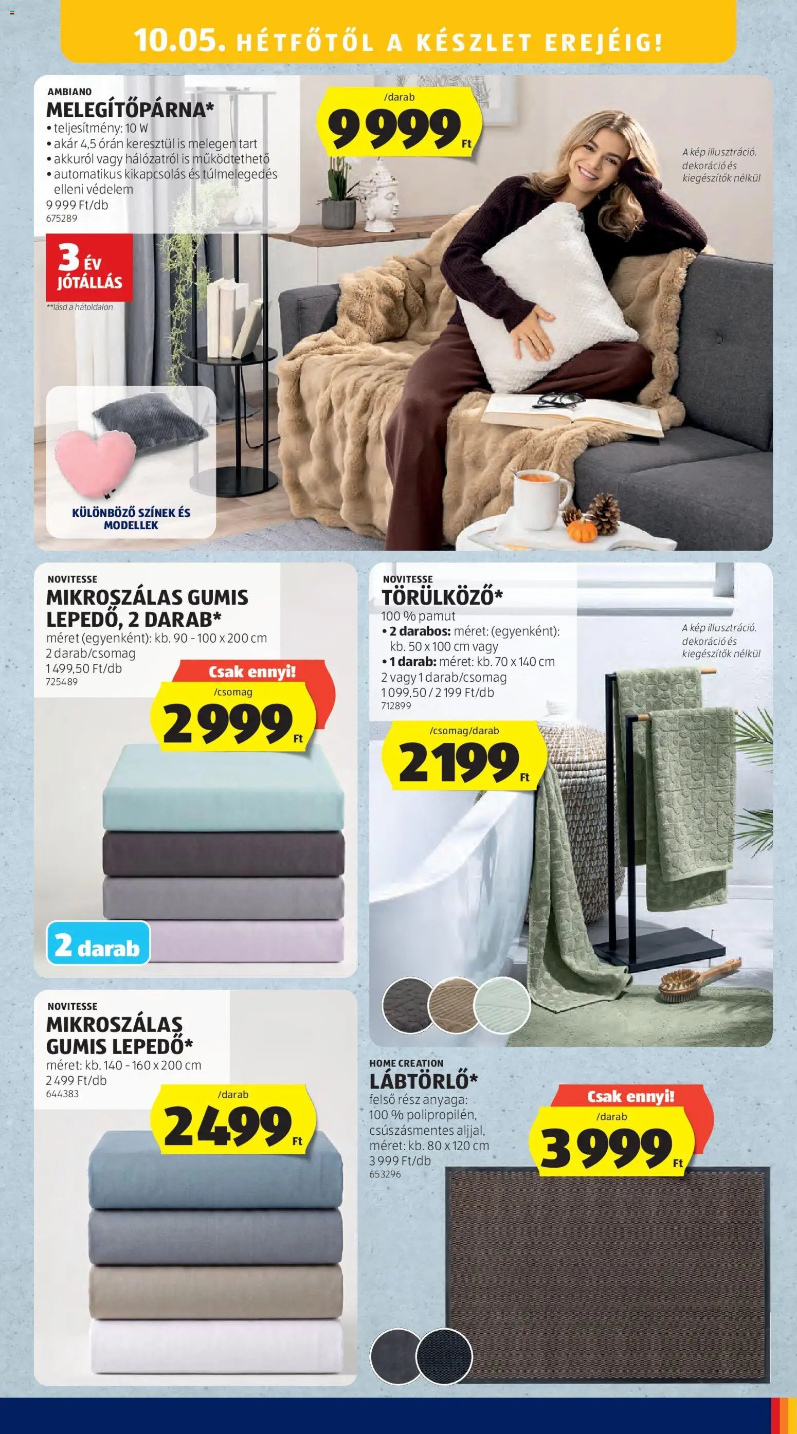 Aldi újság 2026.10.01. Aldi Középső sor termékei
