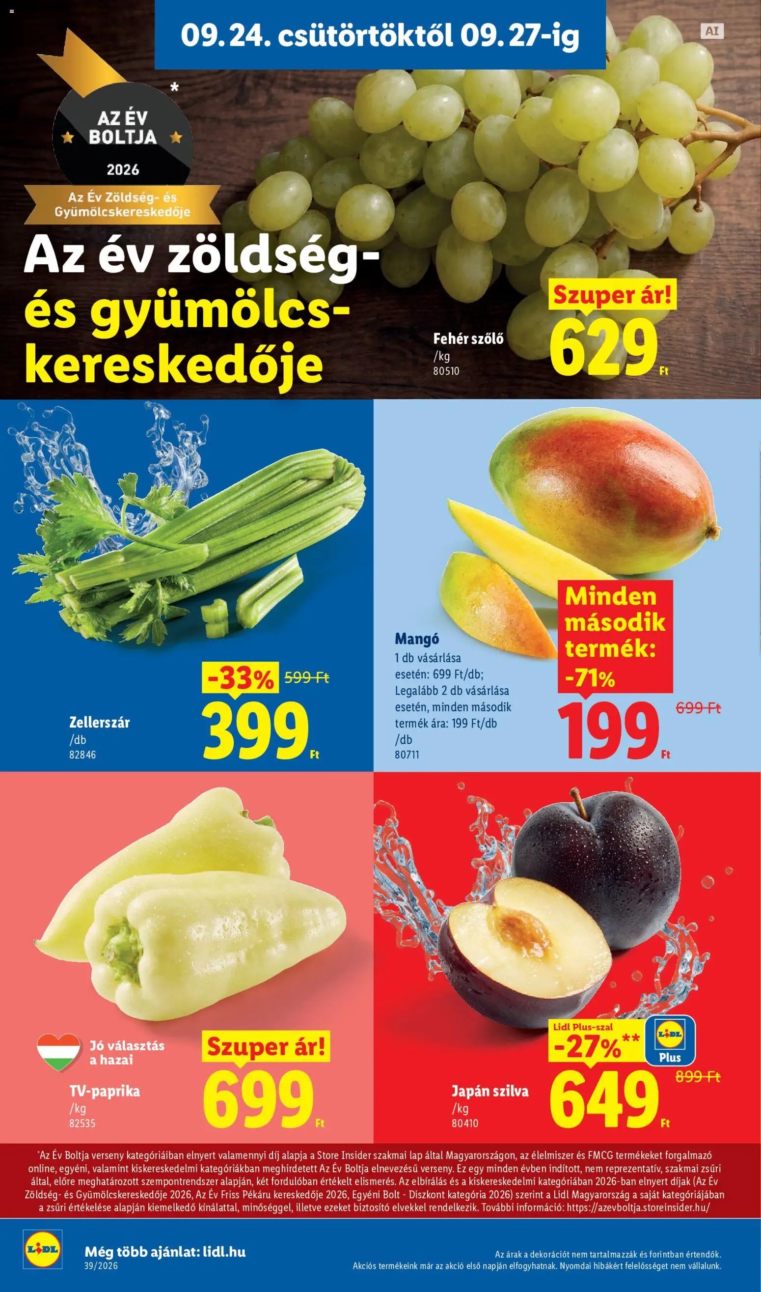 Lidl újság 2026.09.24. Lidl akciós újság