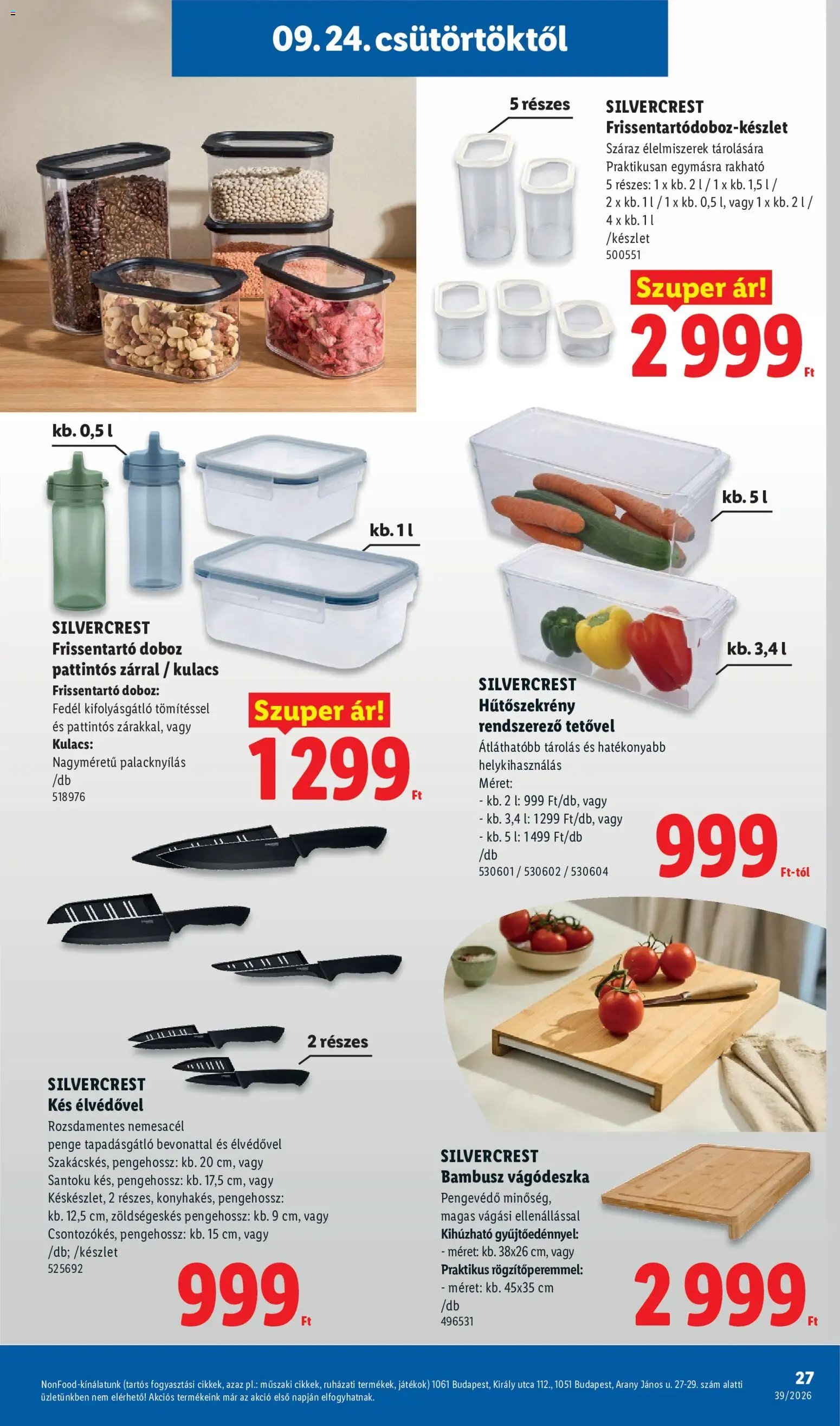 Lidl újság 2026.09.24. Lidl akciós újság
