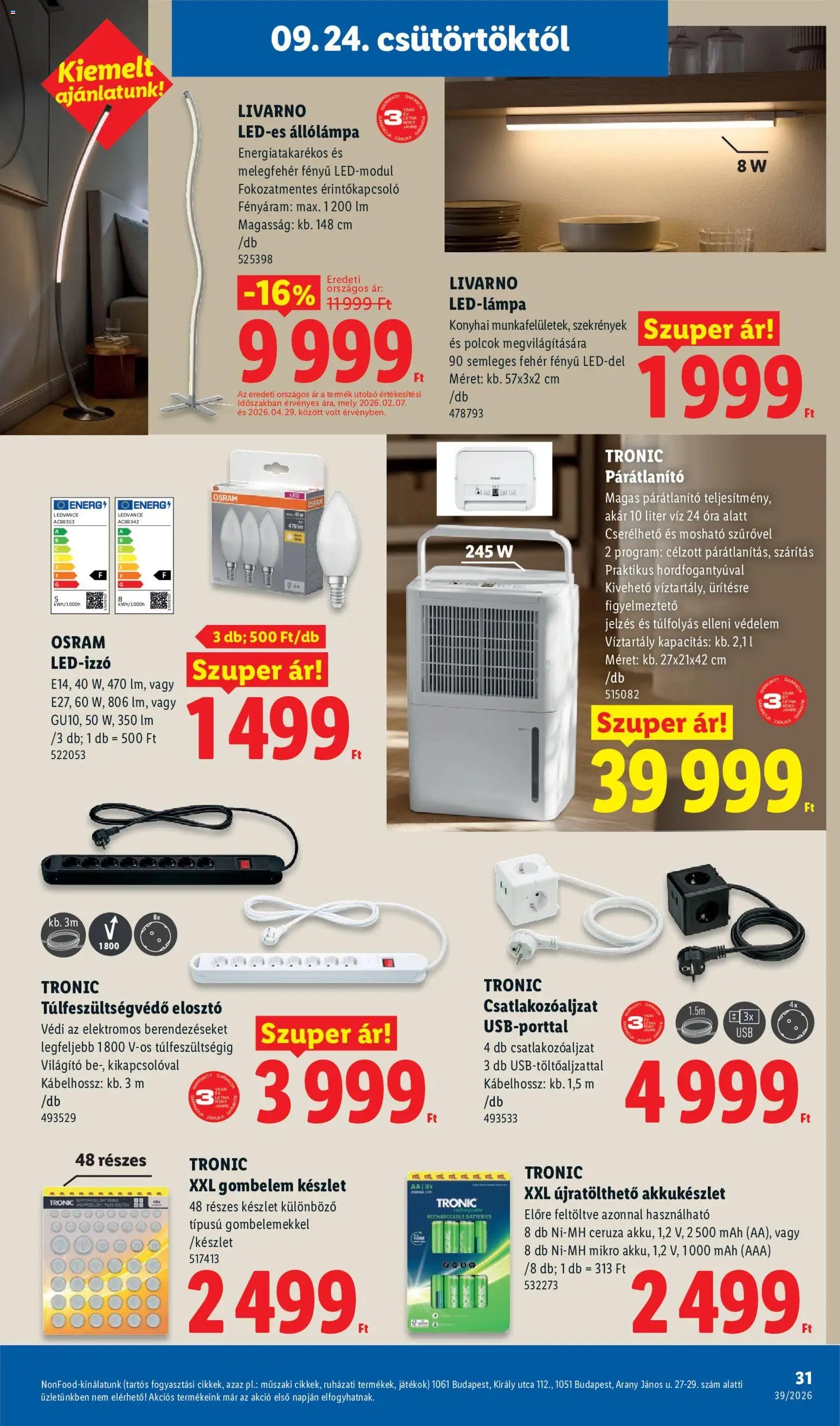 Lidl újság 2026.09.24. Lidl akciós újság