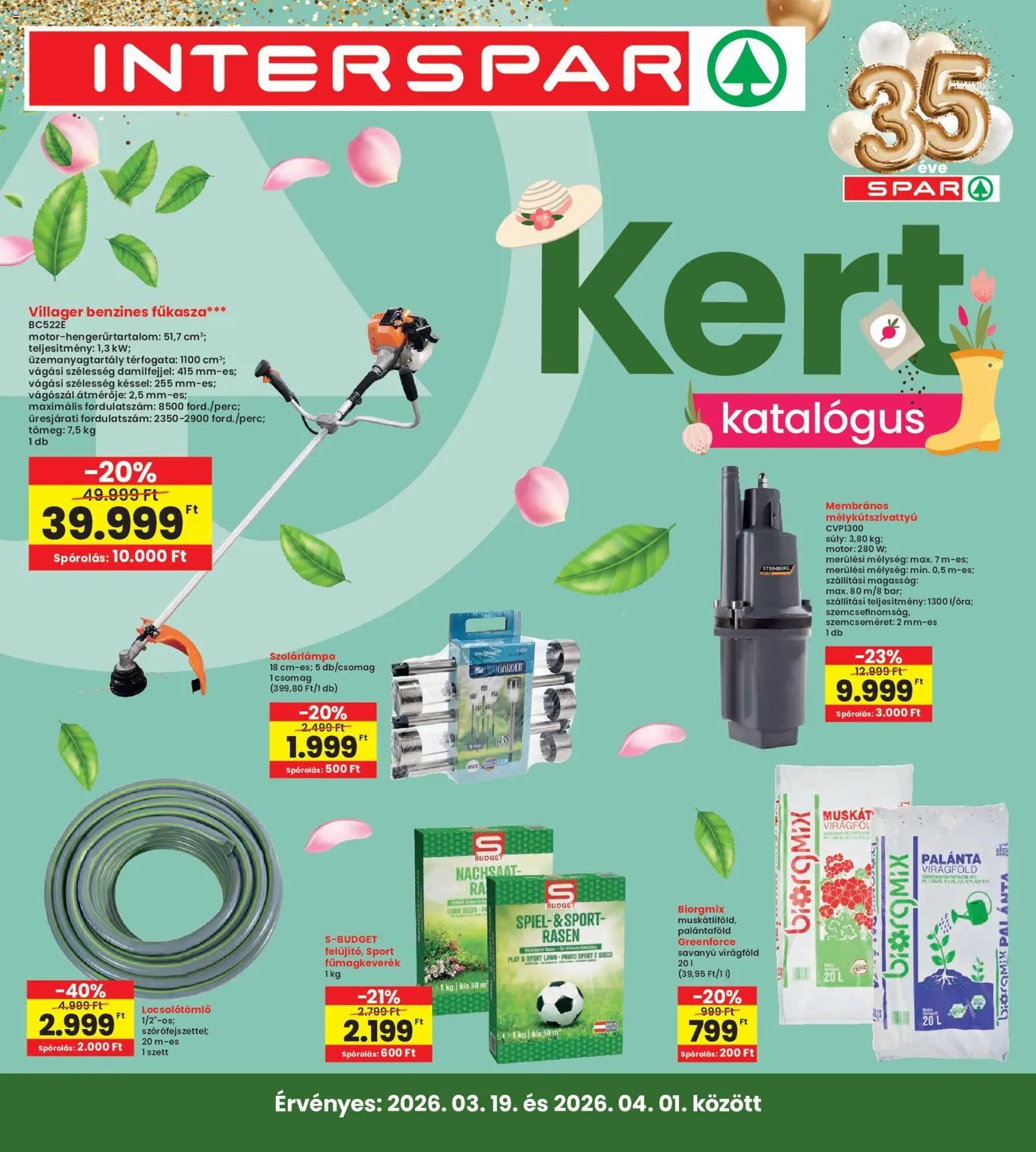 Interspar újság 2026.03.19. Interspar Kert katalógus (2026-03-19 - 2026-04-01)