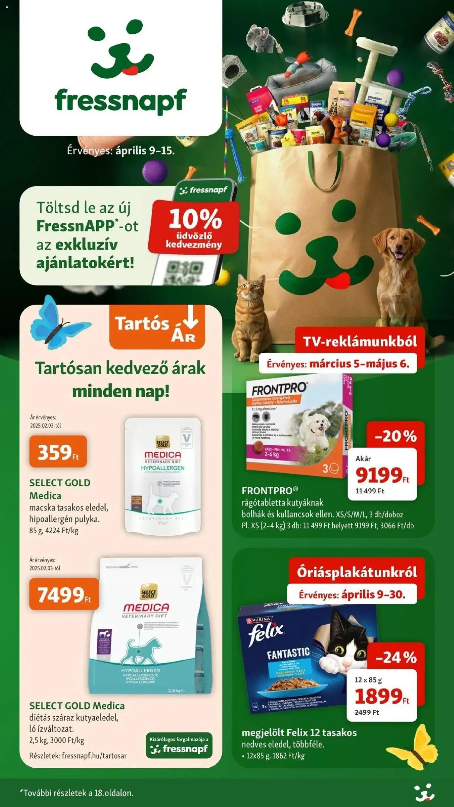 Fressnapf újság 2026.04.09. Fressnapf aktuális akciós újság (2026-04-09 - 2026-04-15)