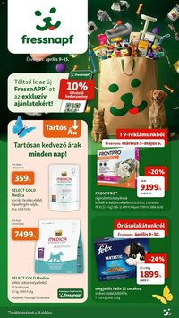 Fressnapf újság 2026.04.09. Fressnapf aktuális akciós újság (2026-04-09 - 2026-04-15)