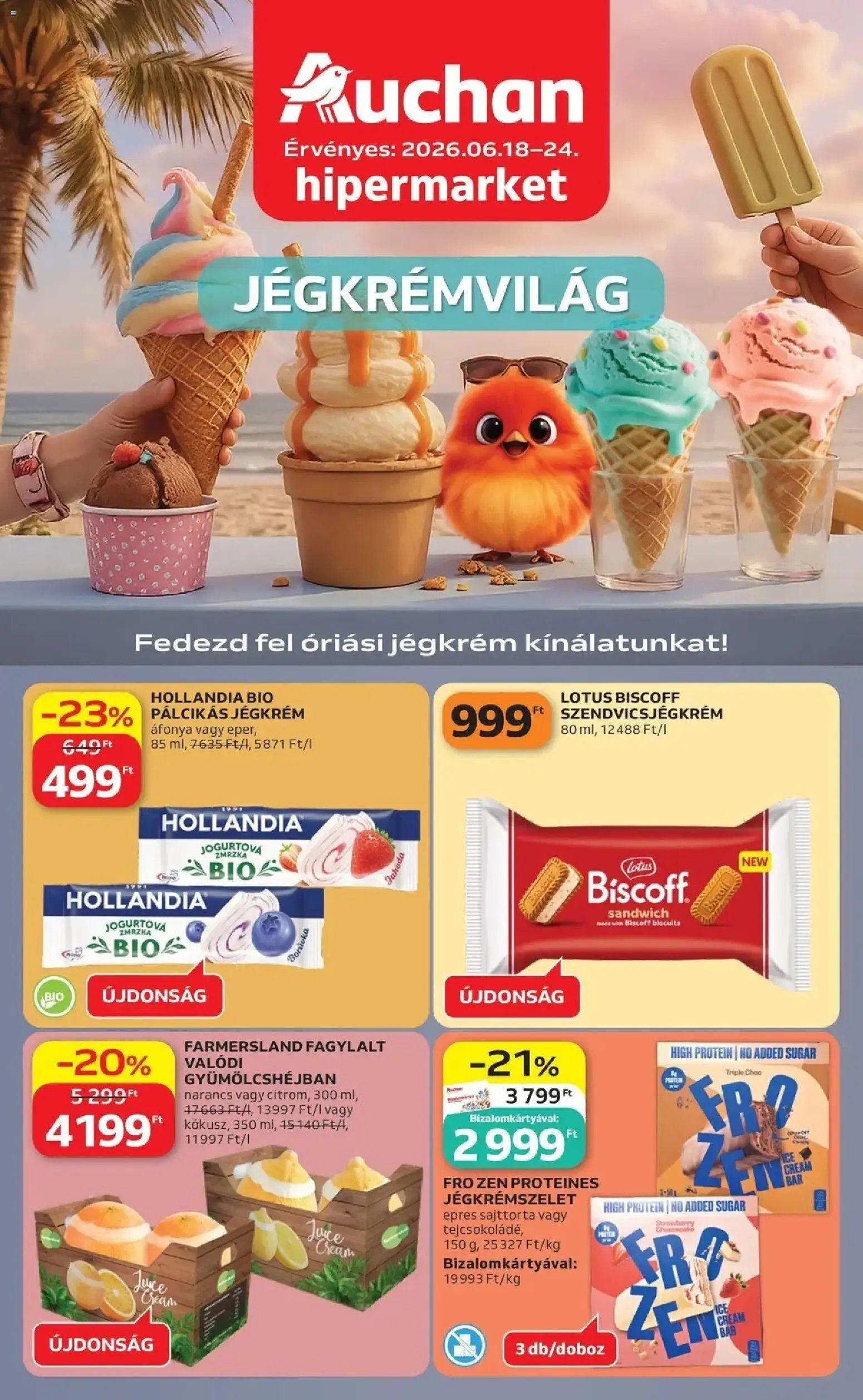 Auchan újság 2026.06.18. Auchan Jégkrémvilág Szeged